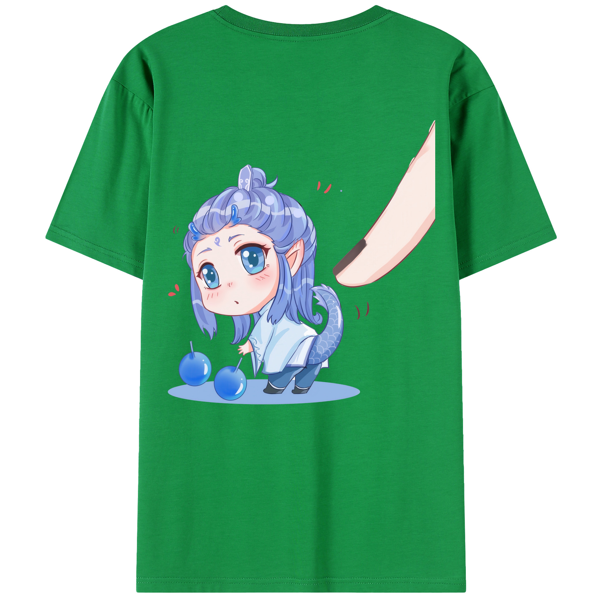 （画像用） Ne Zha 2 ナタ 魔童の大暴れ 綿100％半袖Tシャツ（背面プリント）