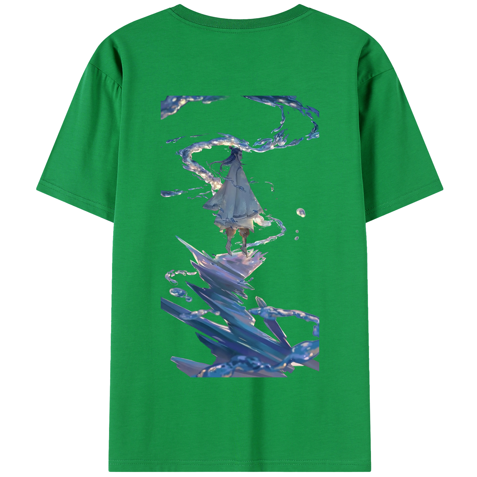 （画像用） Ne Zha 2 ナタ 魔童の大暴れ 綿100％半袖Tシャツ（背面プリント）