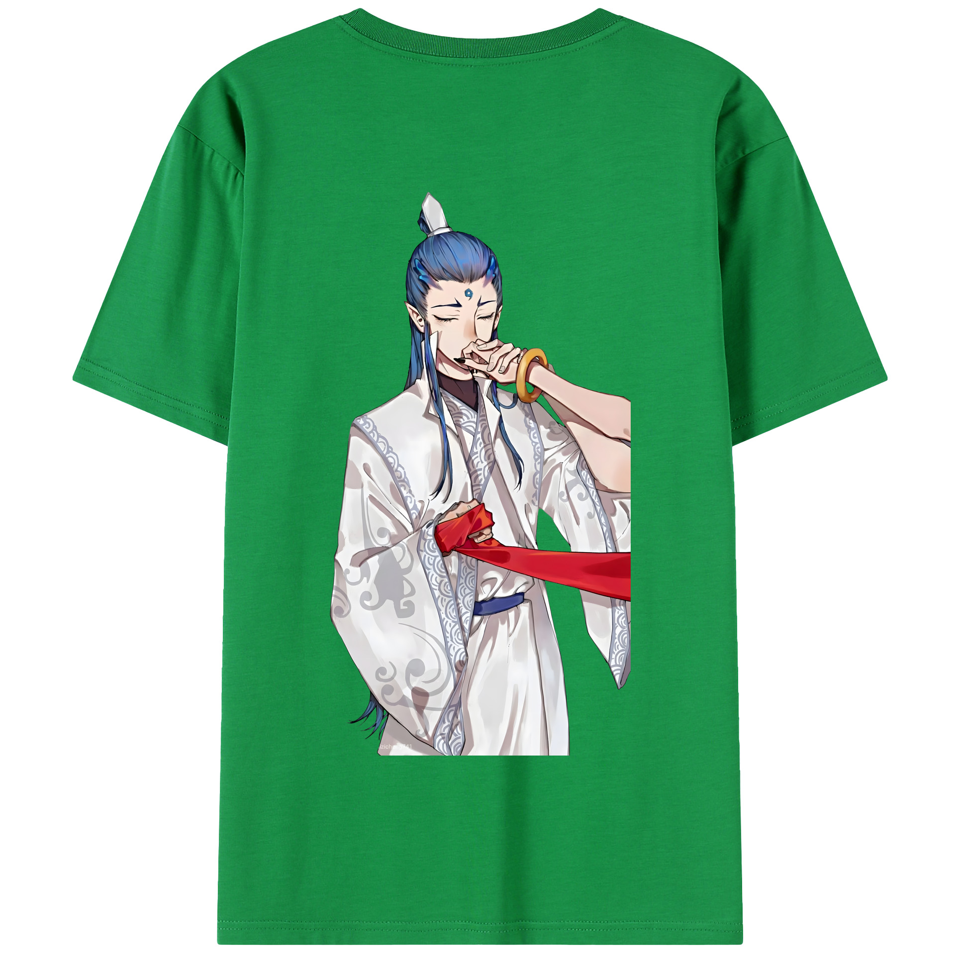 （画像用） Ne Zha 2 ナタ 魔童の大暴れ 綿100％半袖Tシャツ（背面プリント）