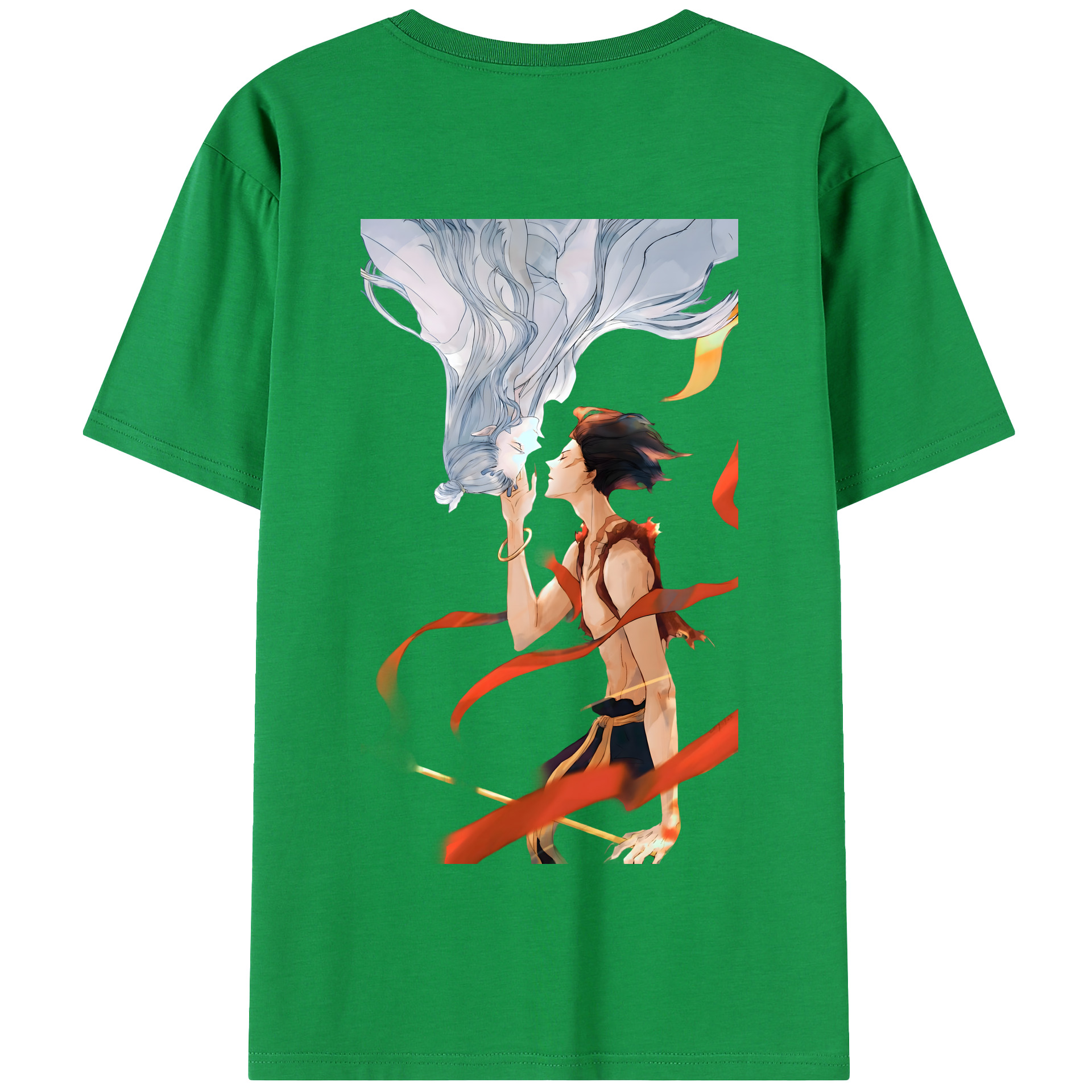 （画像用） Ne Zha 2 ナタ 魔童の大暴れ 綿100％半袖Tシャツ（背面プリント）