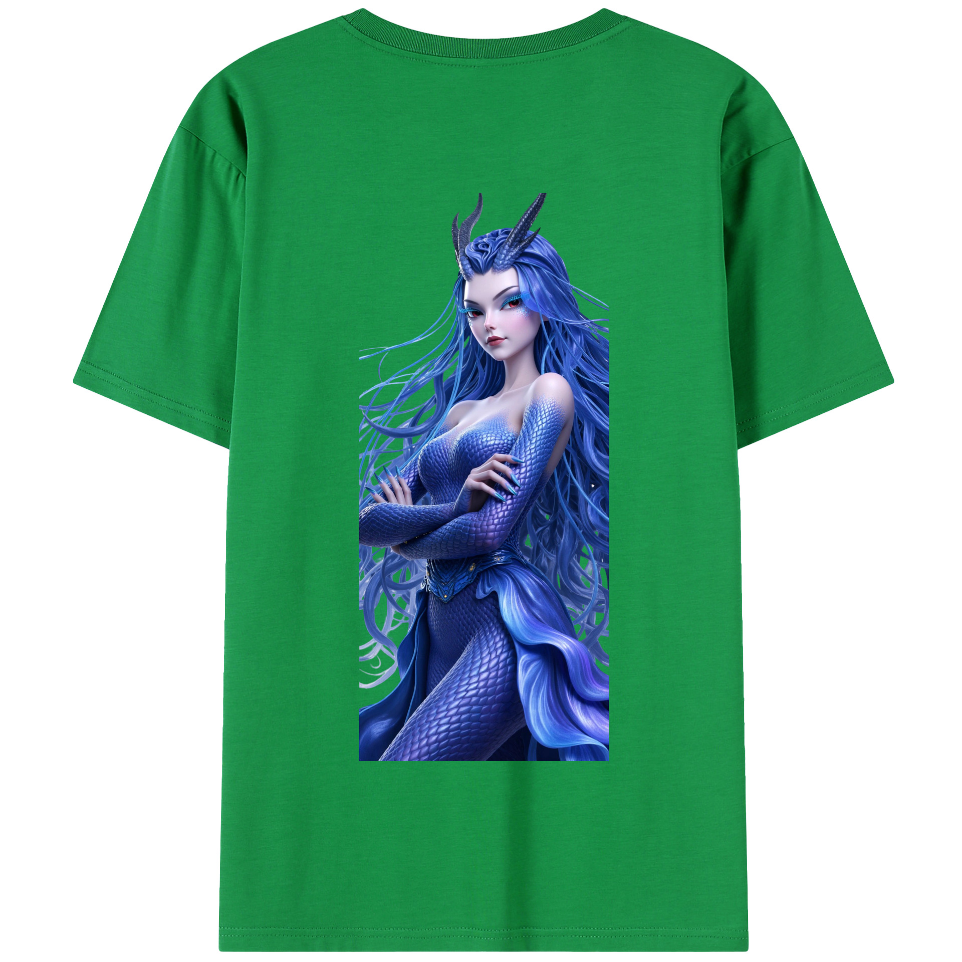 （画像用） Ne Zha 2 ナタ 魔童の大暴れ 綿100％半袖Tシャツ（背面プリント）