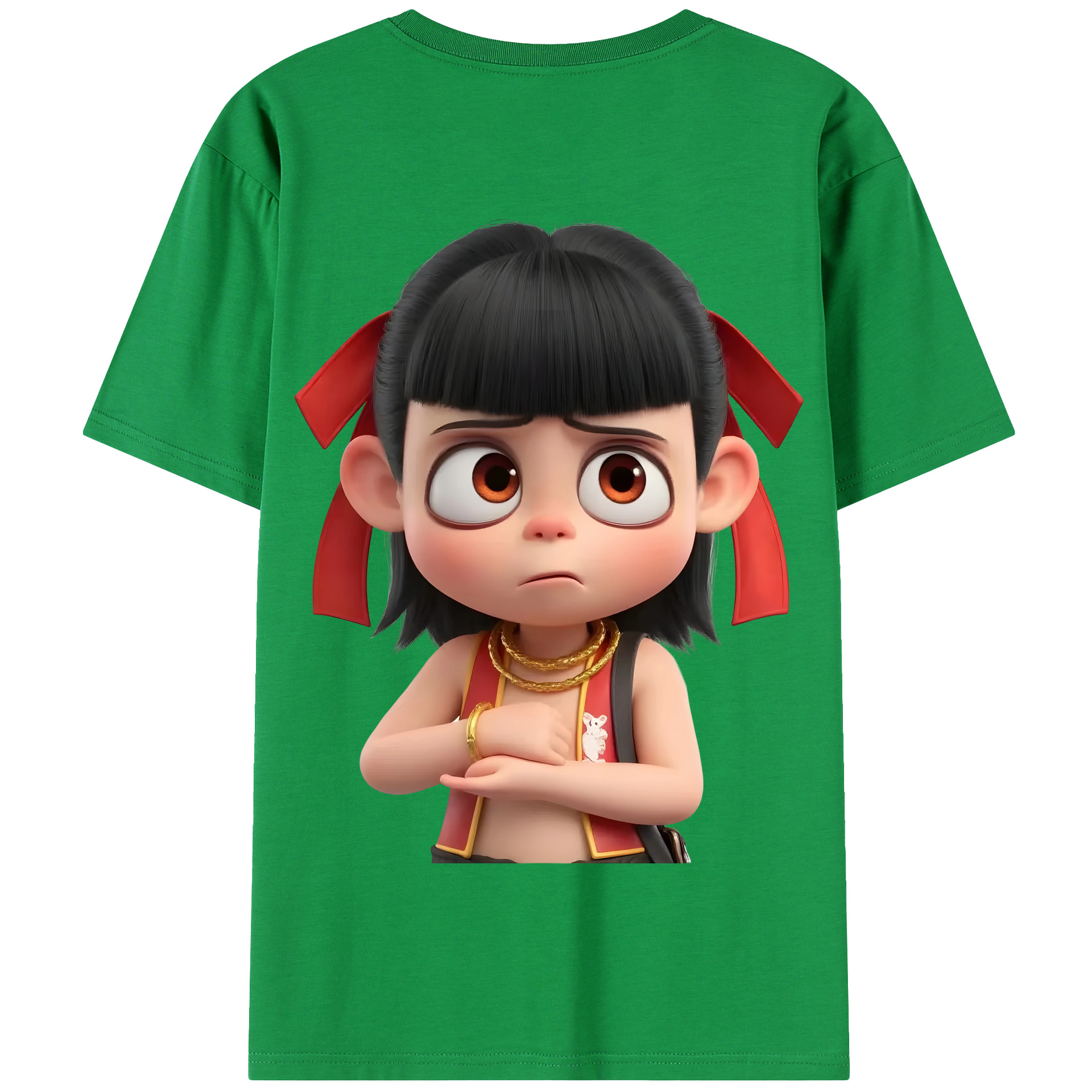 Ne Zha 2 ナタ 魔童の大暴れ 綿100％半袖Tシャツ（背面プリント）