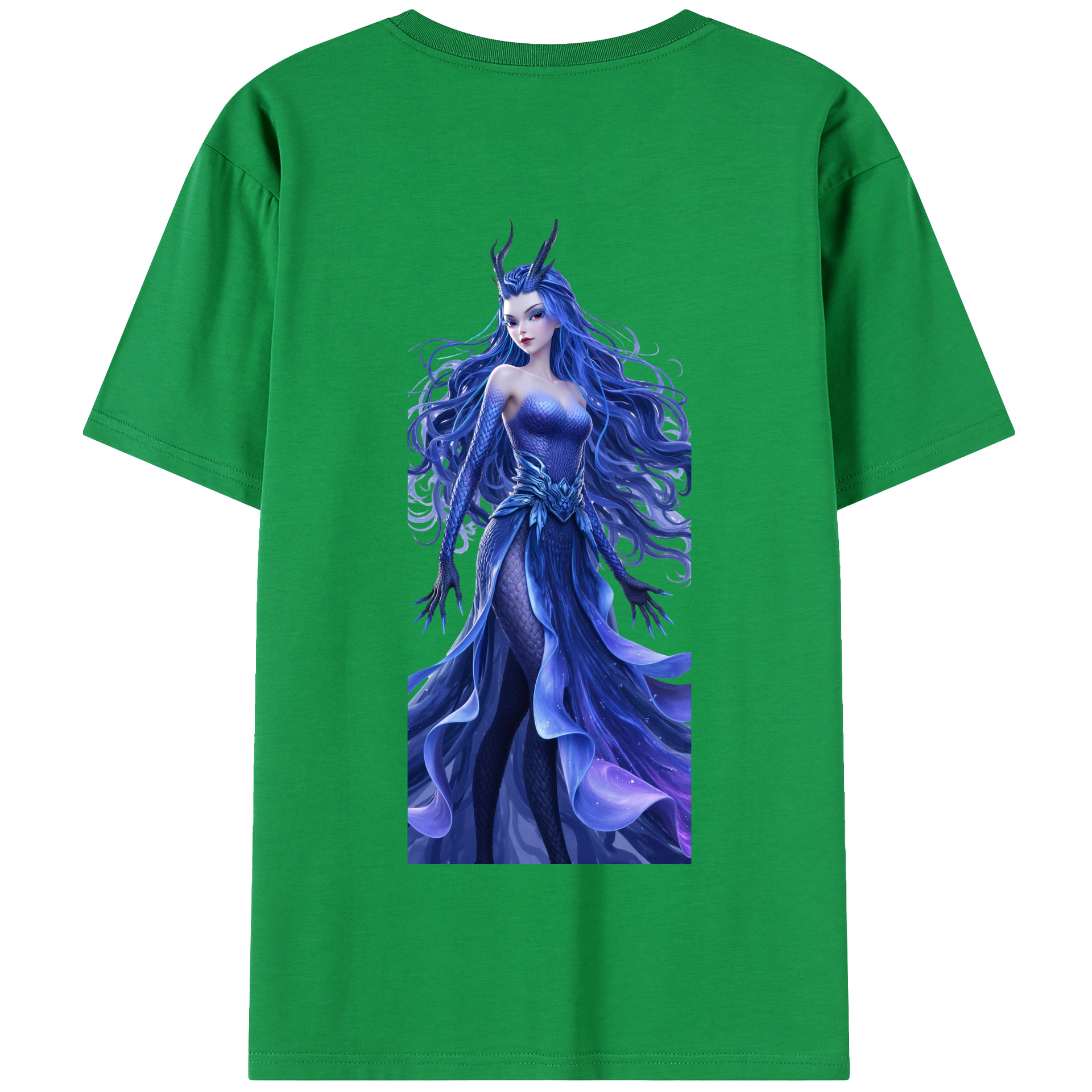 （画像用） Ne Zha 2 ナタ 魔童の大暴れ 綿100％半袖Tシャツ（背面プリント）