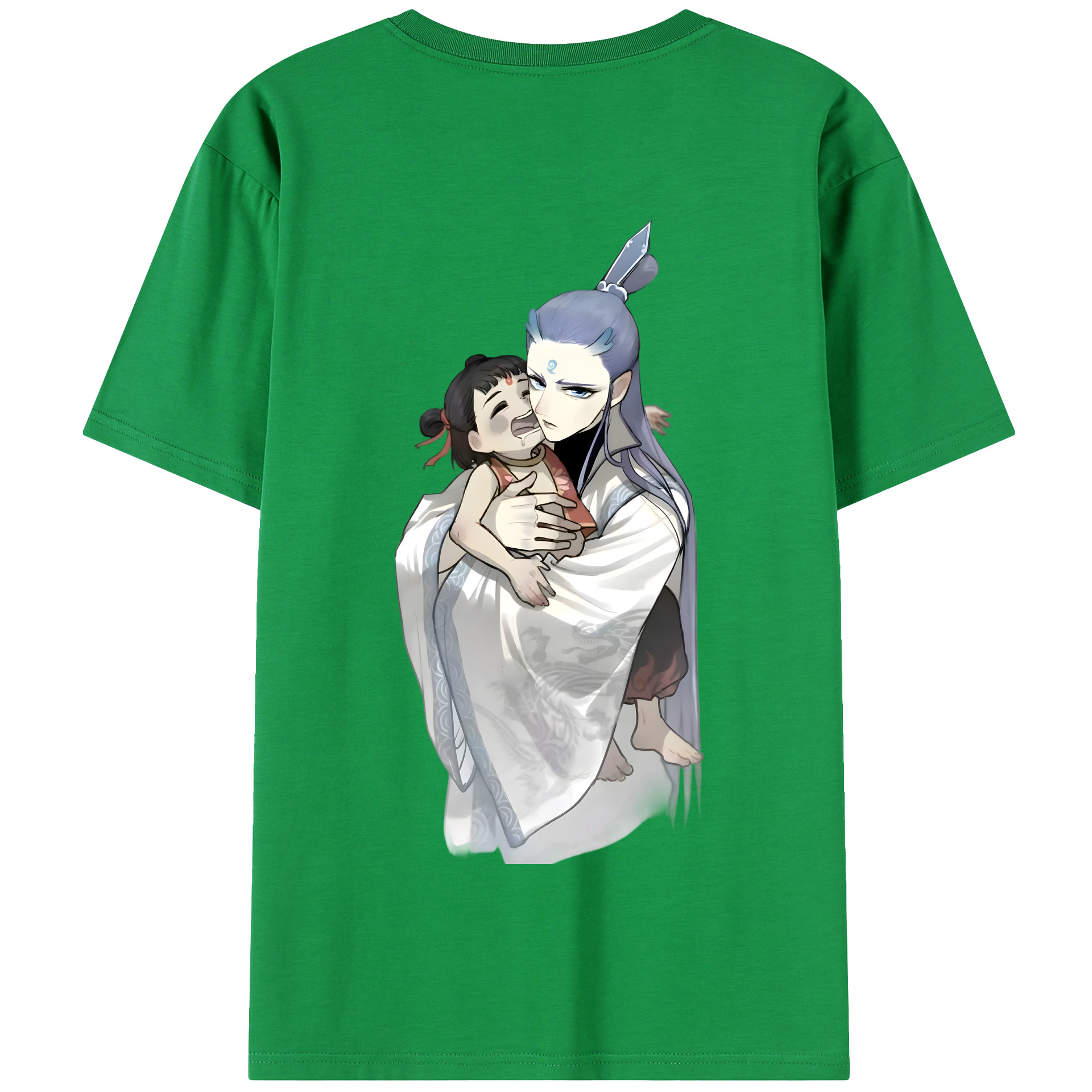 （画像用） Ne Zha 2 ナタ 魔童の大暴れ 綿100％半袖Tシャツ（背面プリント）