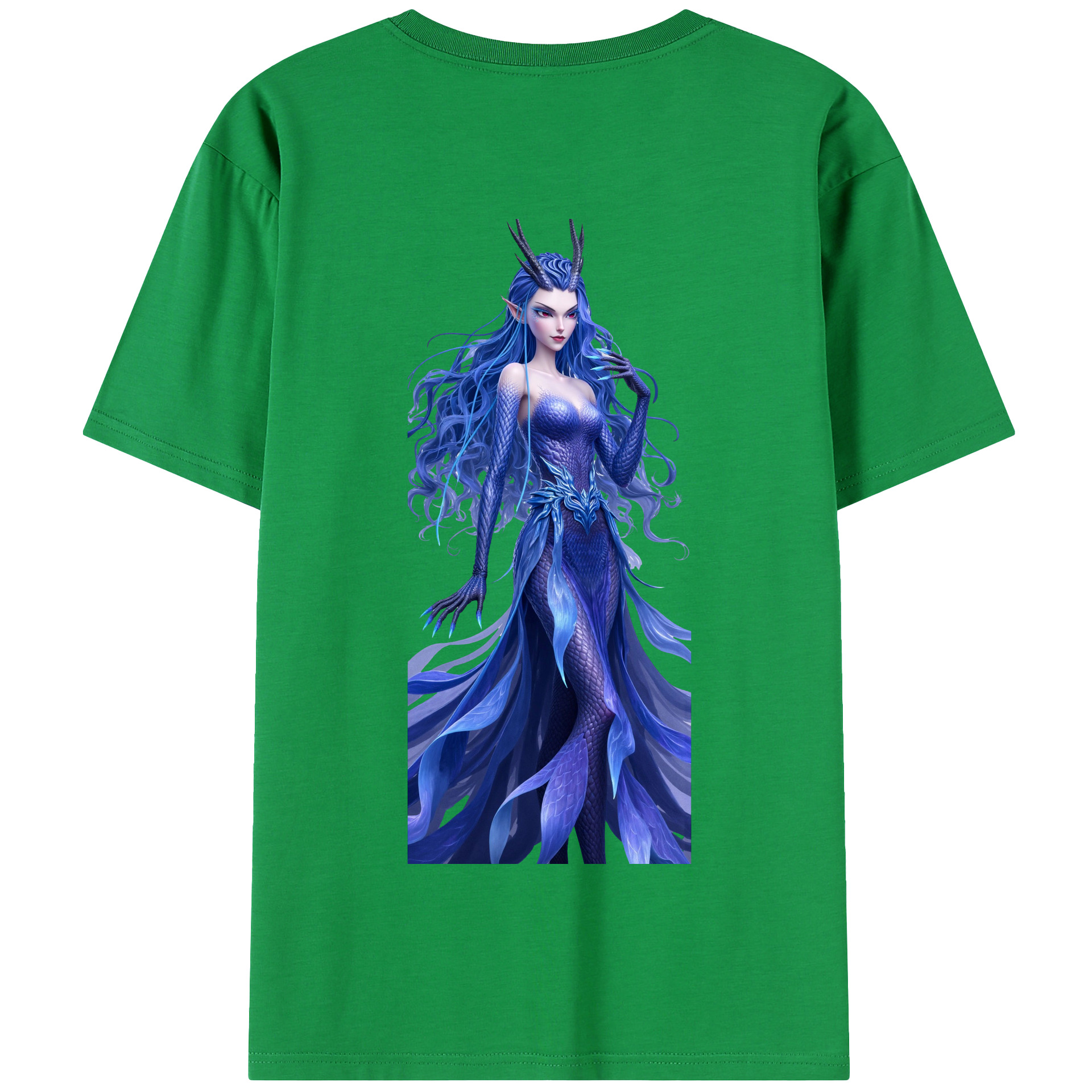 （画像用） Ne Zha 2 ナタ 魔童の大暴れ 綿100％半袖Tシャツ（背面プリント）