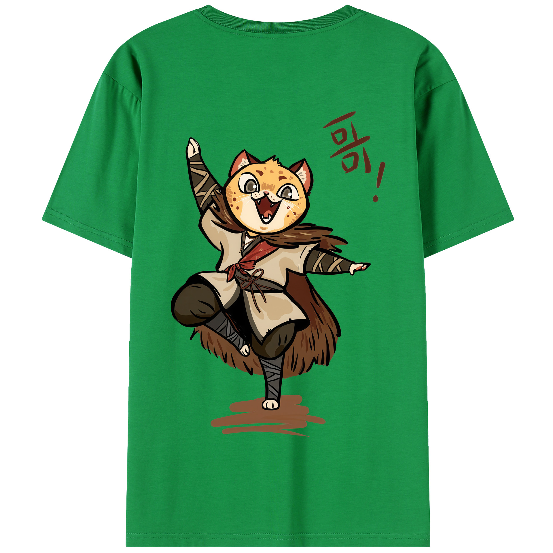 （画像用） Ne Zha 2 ナタ 魔童の大暴れ 綿100％半袖Tシャツ（背面プリント）