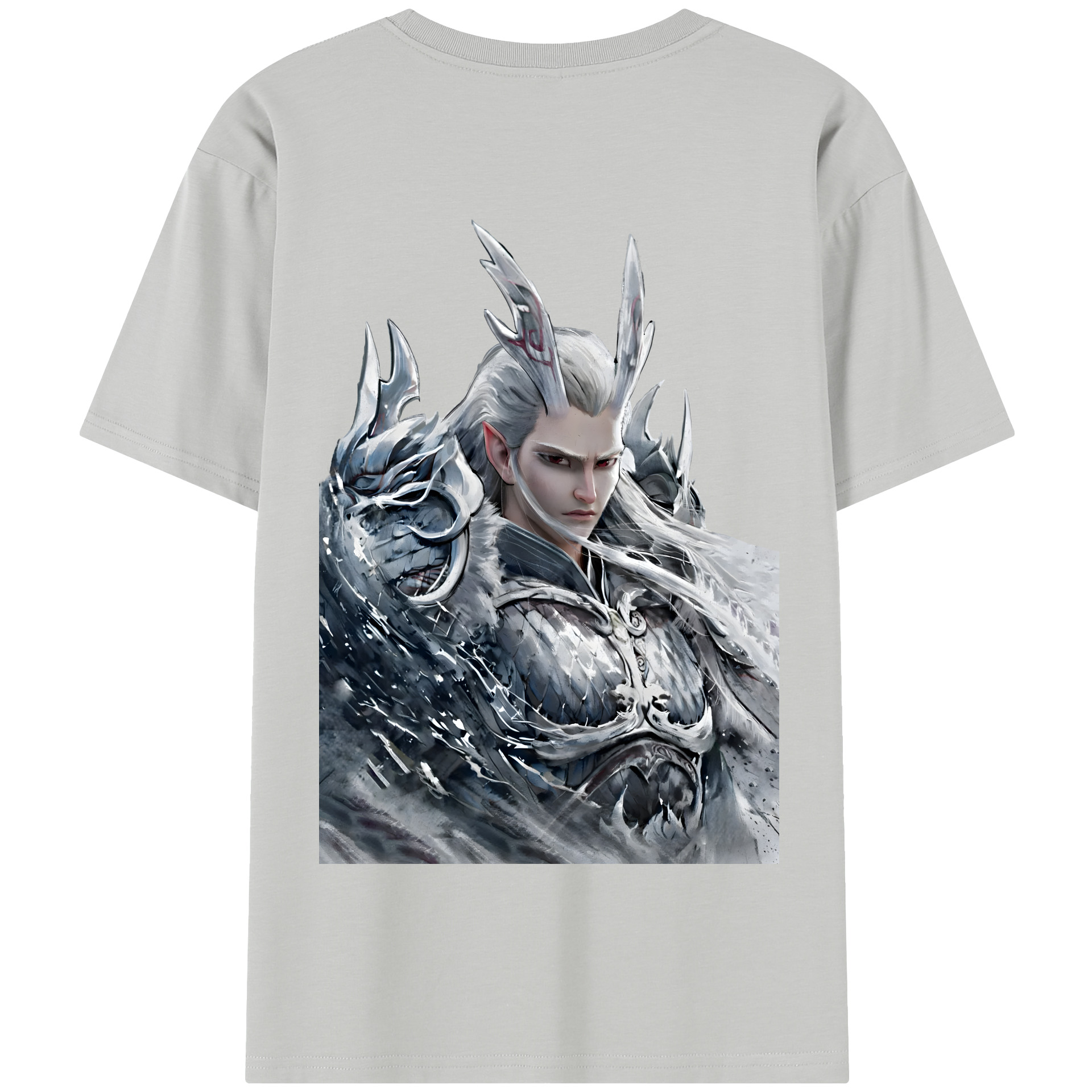 （画像用） Ne Zha 2 ナタ 魔童の大暴れ 綿100％半袖Tシャツ（背面プリント）