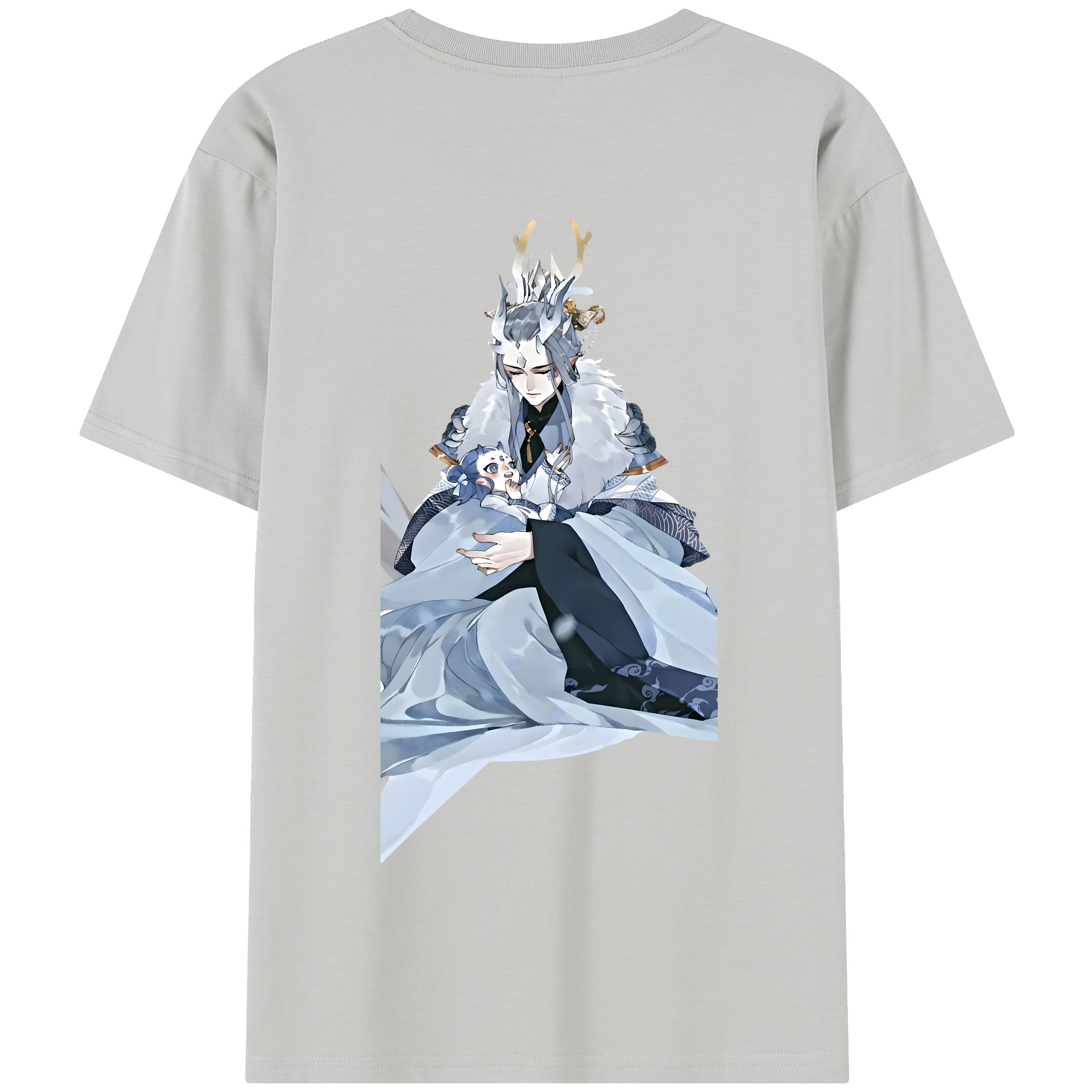 （画像用） Ne Zha 2 ナタ 魔童の大暴れ 綿100％半袖Tシャツ（背面プリント）