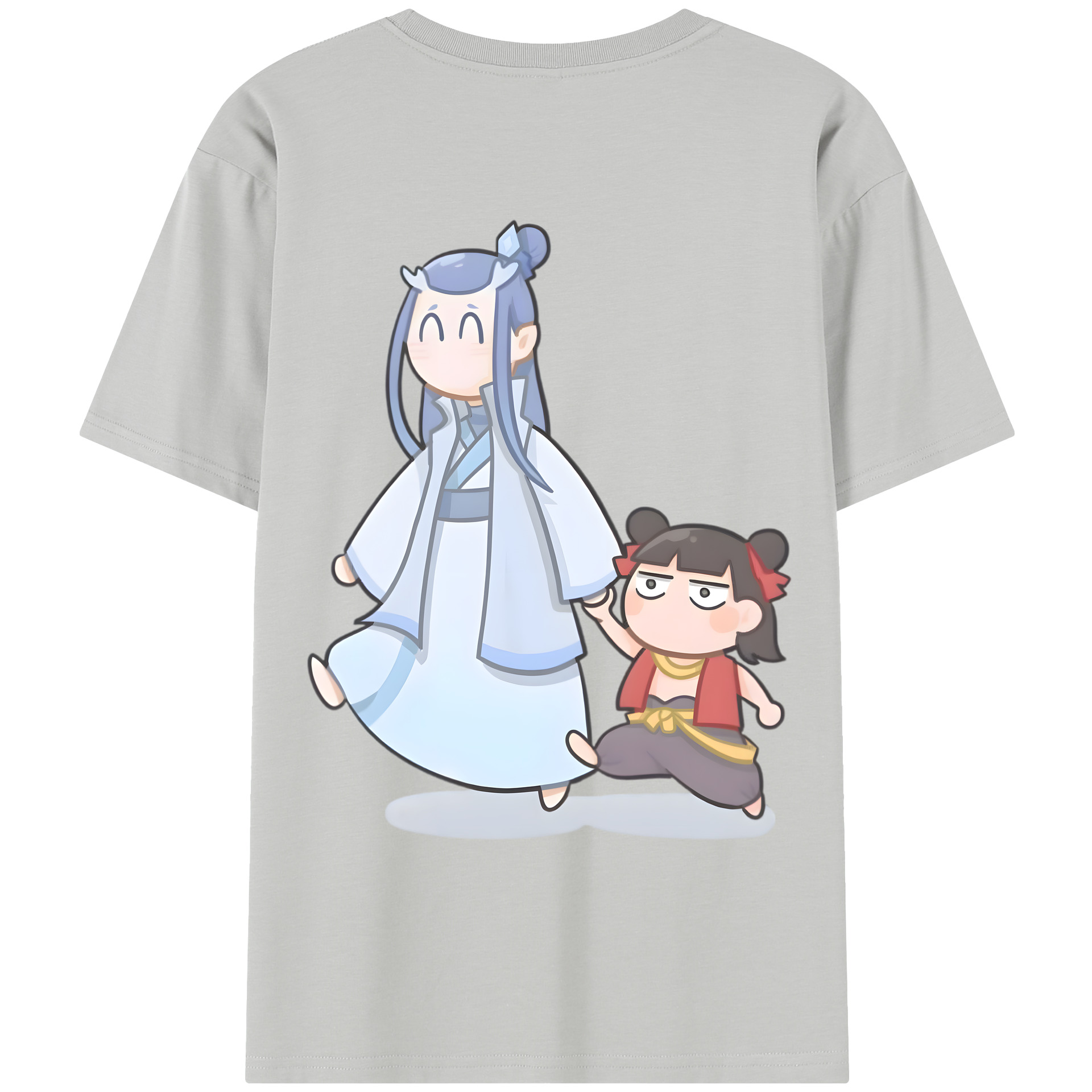 （画像用） Ne Zha 2 ナタ 魔童の大暴れ 綿100％半袖Tシャツ（背面プリント）
