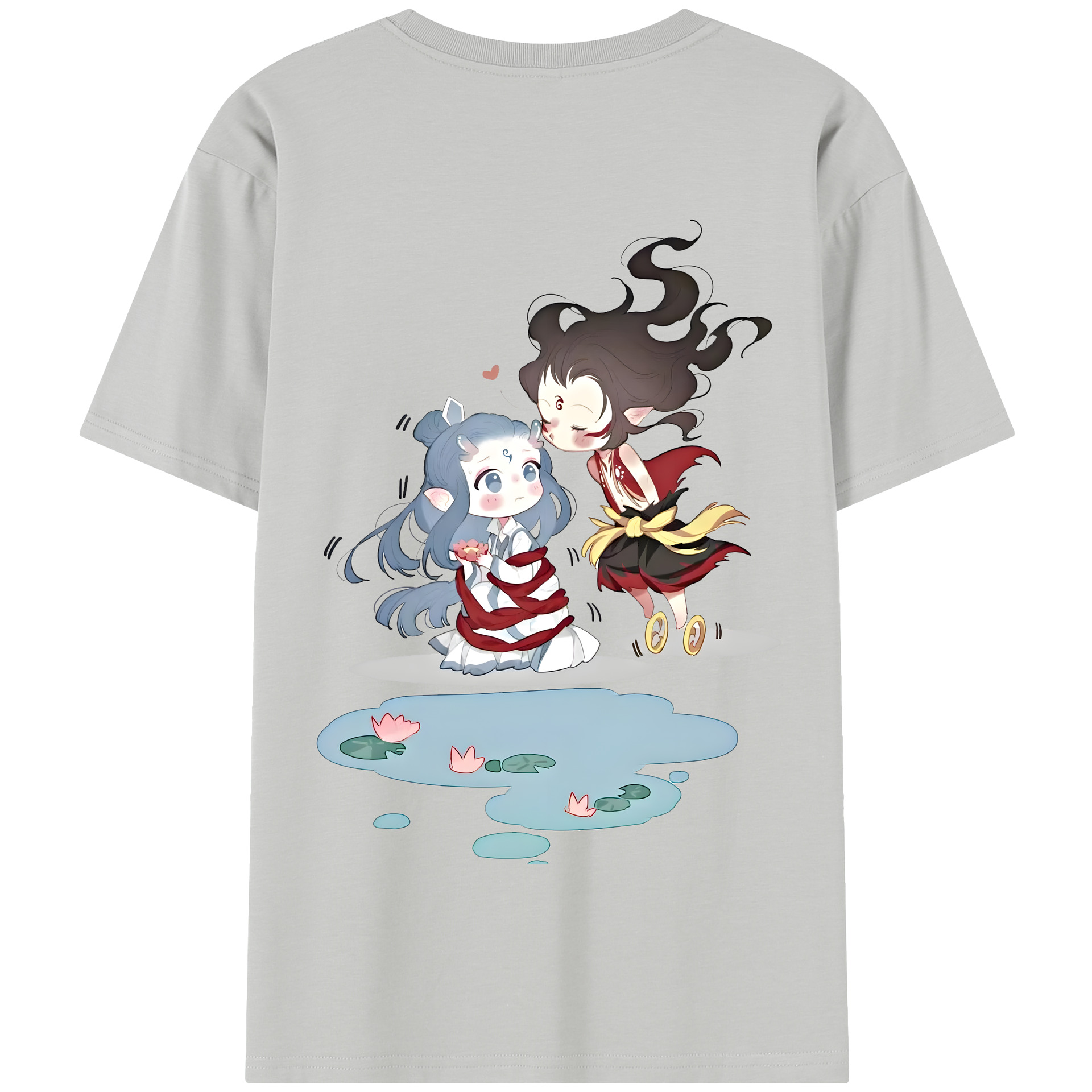 （画像用） Ne Zha 2 ナタ 魔童の大暴れ 綿100％半袖Tシャツ（背面プリント）