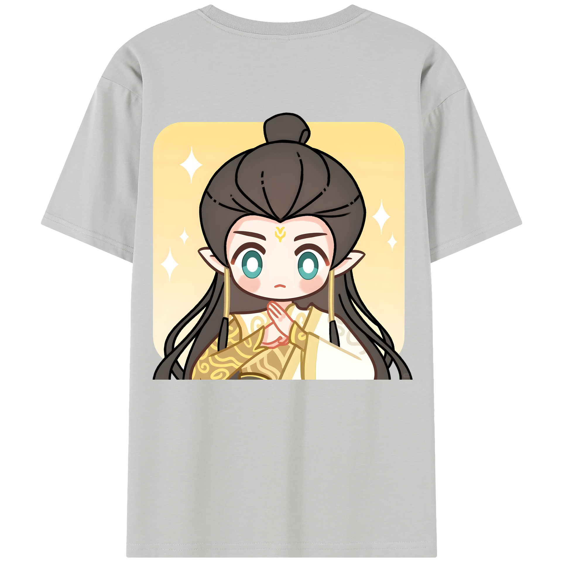 （画像用） Ne Zha 2 ナタ 魔童の大暴れ 綿100％半袖Tシャツ（背面プリント）