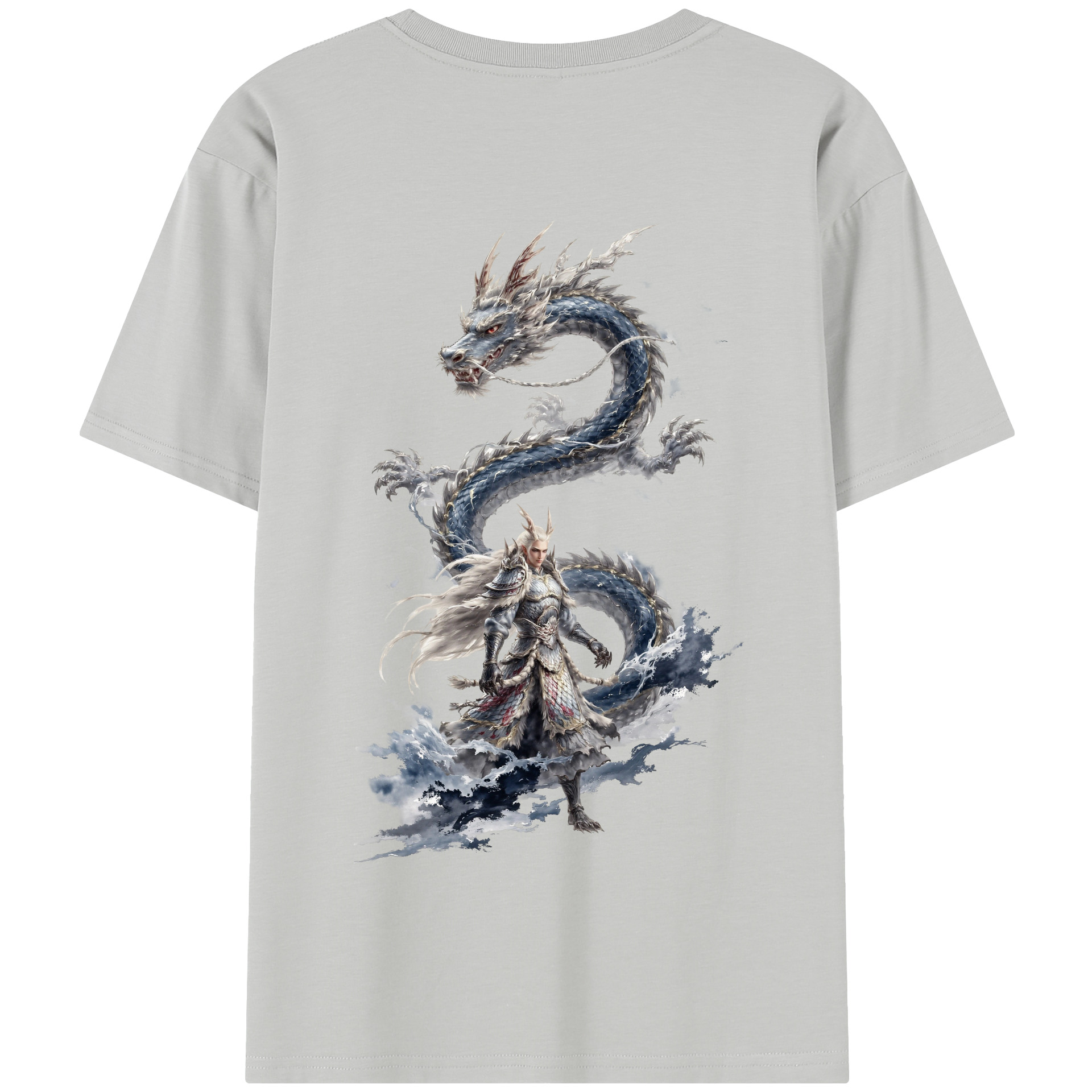 （画像用） Ne Zha 2 ナタ 魔童の大暴れ 綿100％半袖Tシャツ（背面プリント）