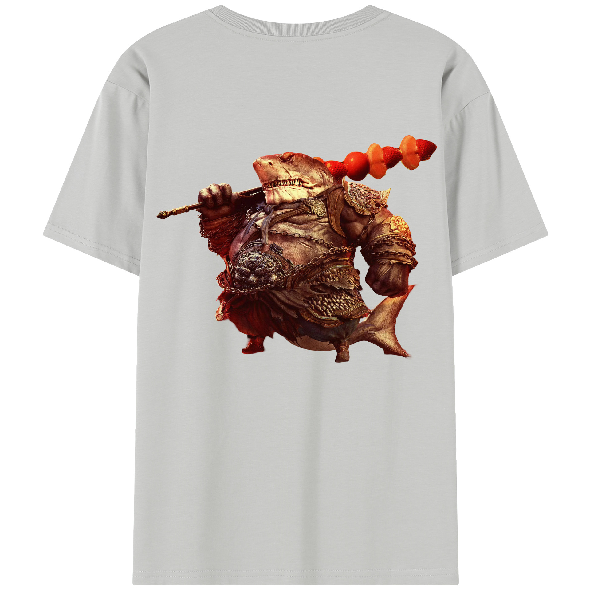 （画像用） Ne Zha 2 ナタ 魔童の大暴れ 綿100％半袖Tシャツ（背面プリント）