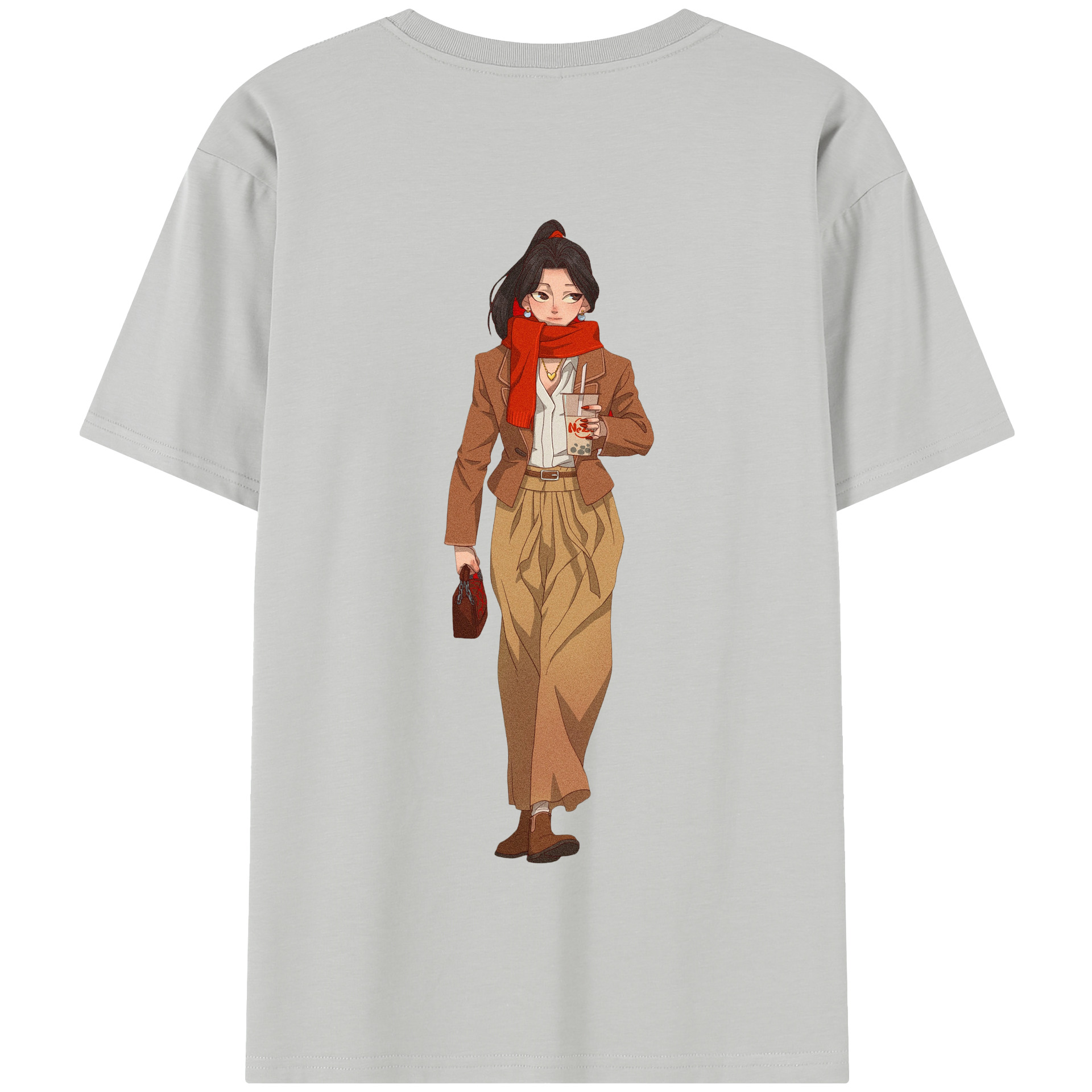 （画像用） Ne Zha 2 ナタ 魔童の大暴れ 綿100％半袖Tシャツ（背面プリント）