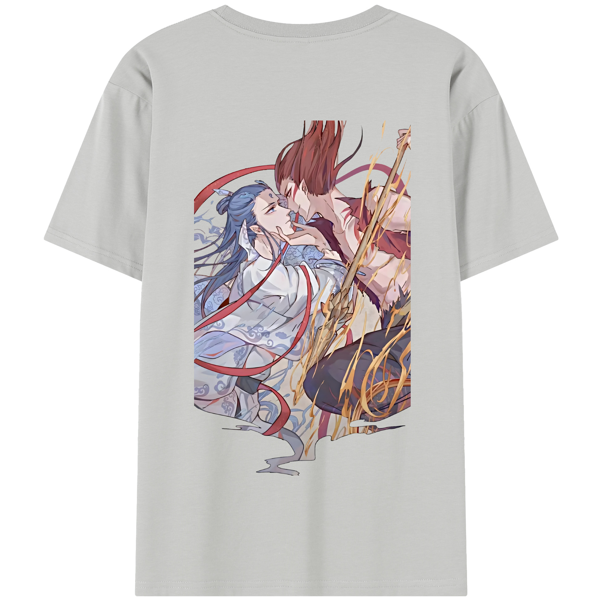 （画像用） Ne Zha 2 ナタ 魔童の大暴れ 綿100％半袖Tシャツ（背面プリント）