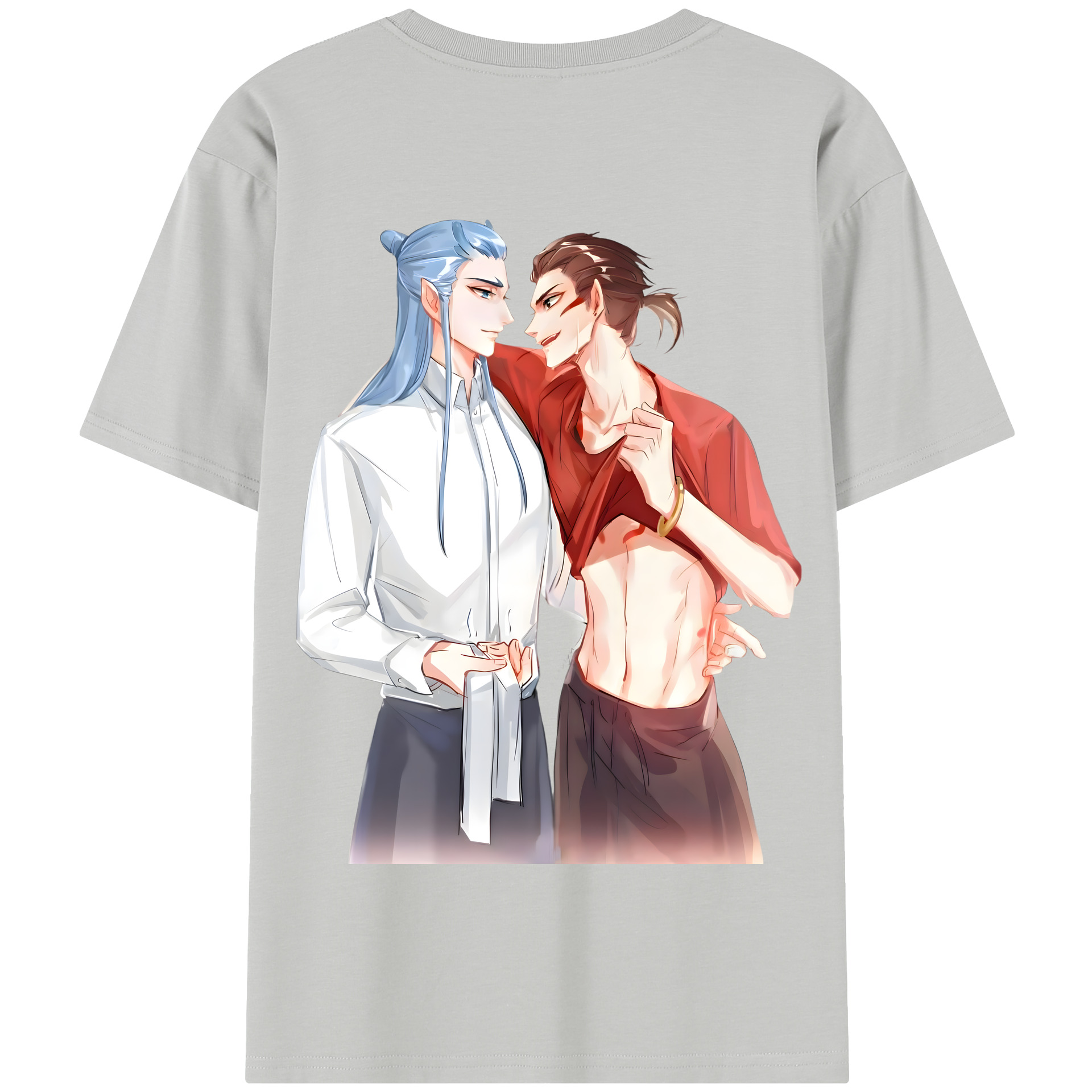 （画像用） Ne Zha 2 ナタ 魔童の大暴れ 綿100％半袖Tシャツ（背面プリント）
