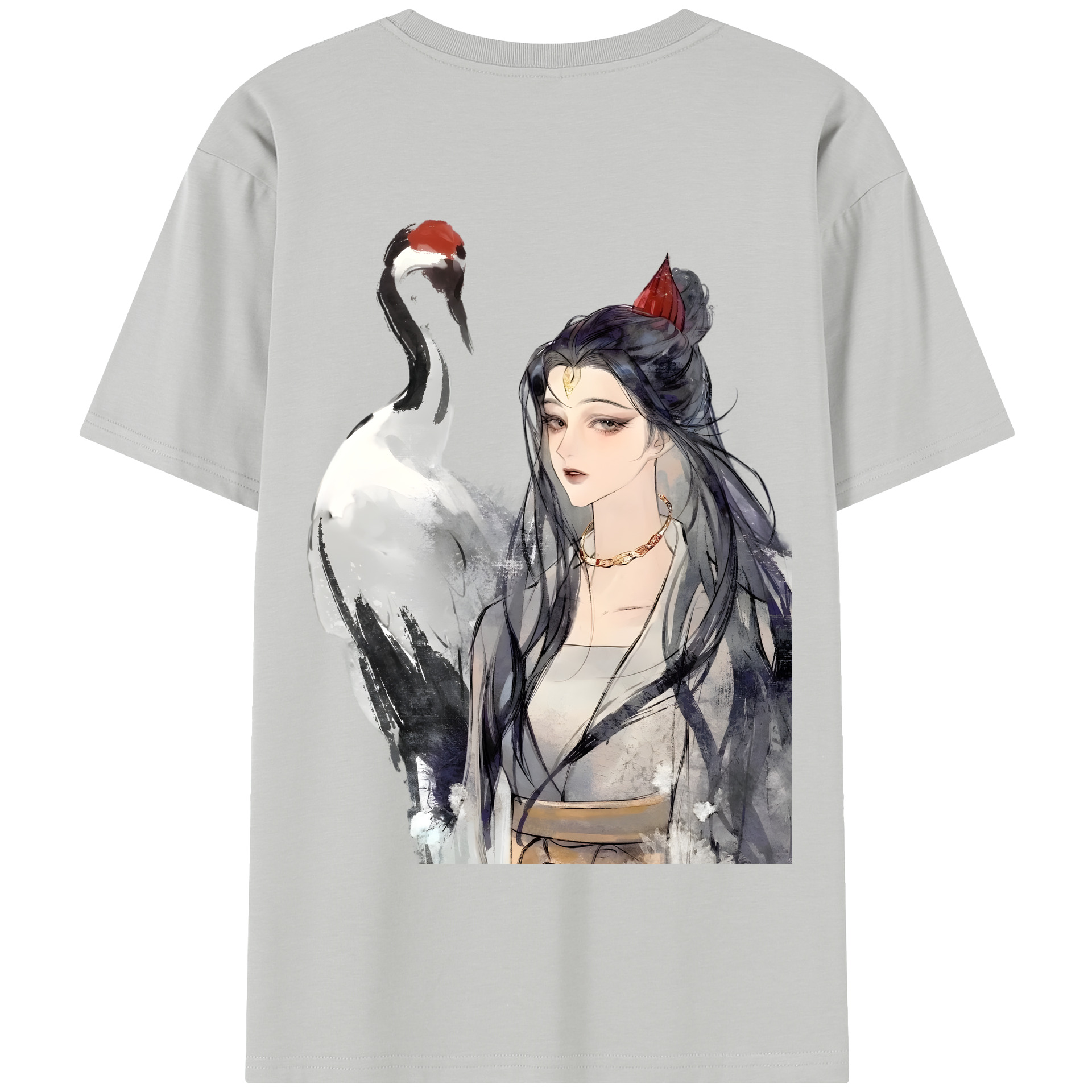 （画像用） Ne Zha 2 ナタ 魔童の大暴れ 綿100％半袖Tシャツ（背面プリント）