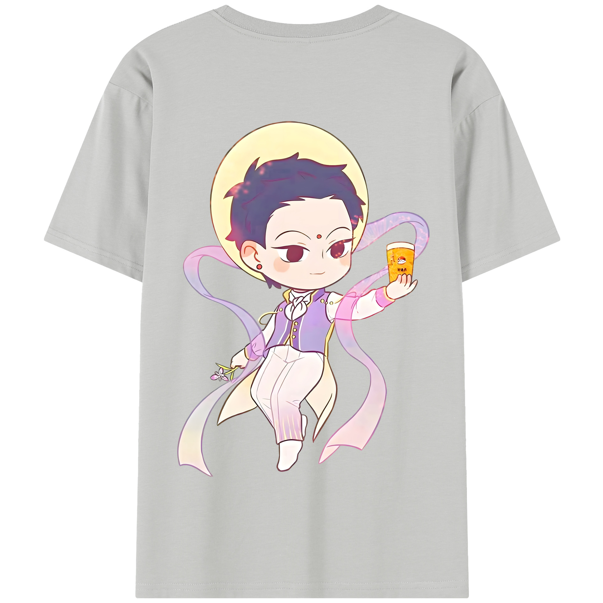 （画像用） Ne Zha 2 ナタ 魔童の大暴れ 綿100％半袖Tシャツ（背面プリント）