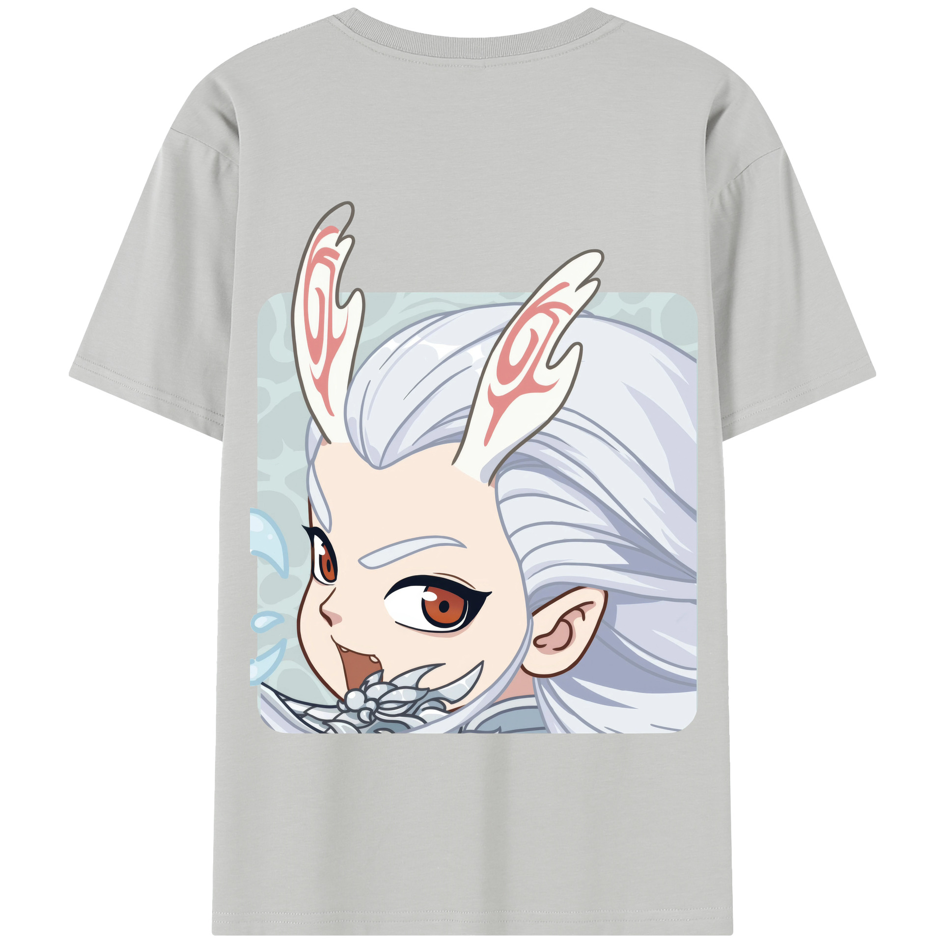 （画像用） Ne Zha 2 ナタ 魔童の大暴れ 綿100％半袖Tシャツ（背面プリント）