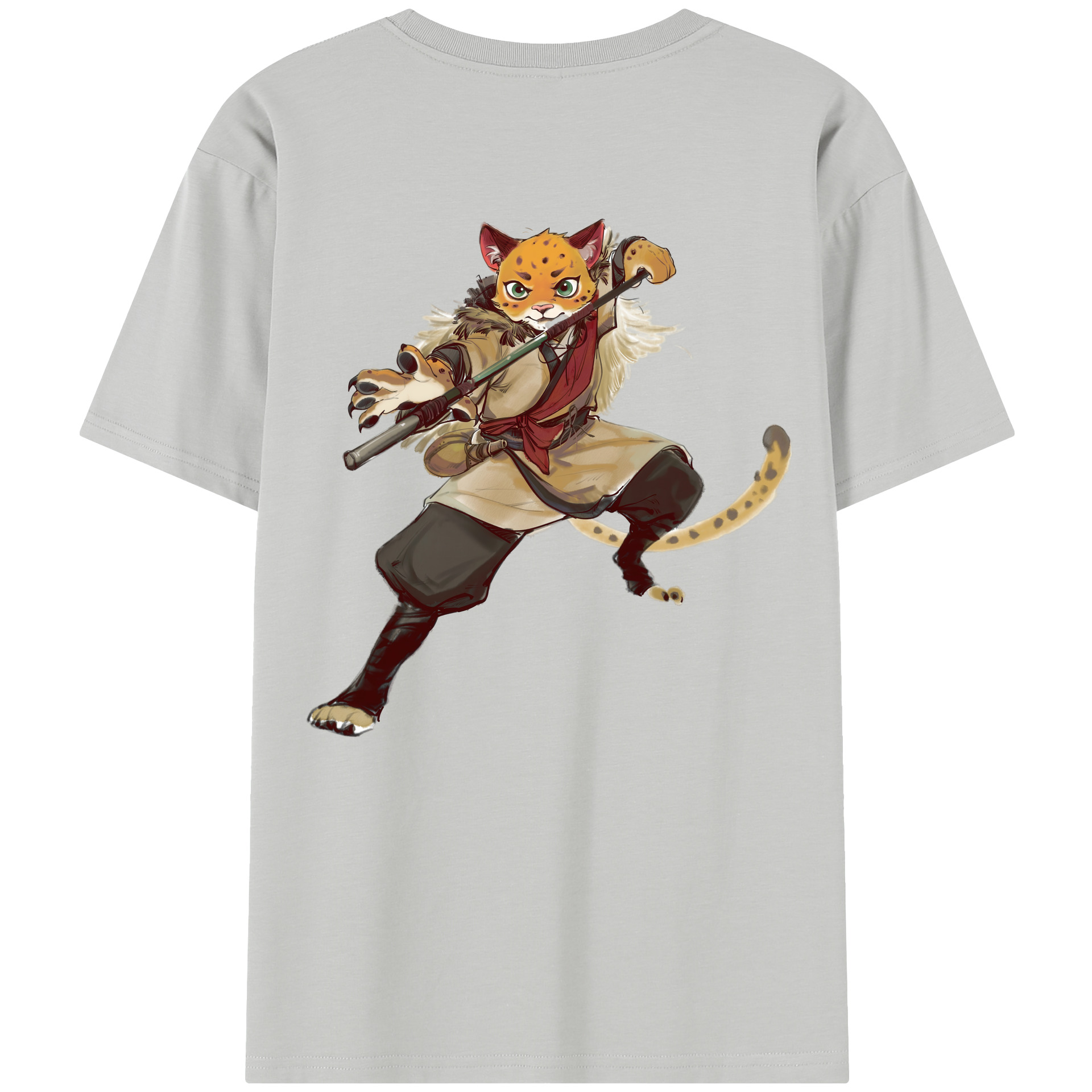 （画像用） Ne Zha 2 ナタ 魔童の大暴れ 綿100％半袖Tシャツ（背面プリント）