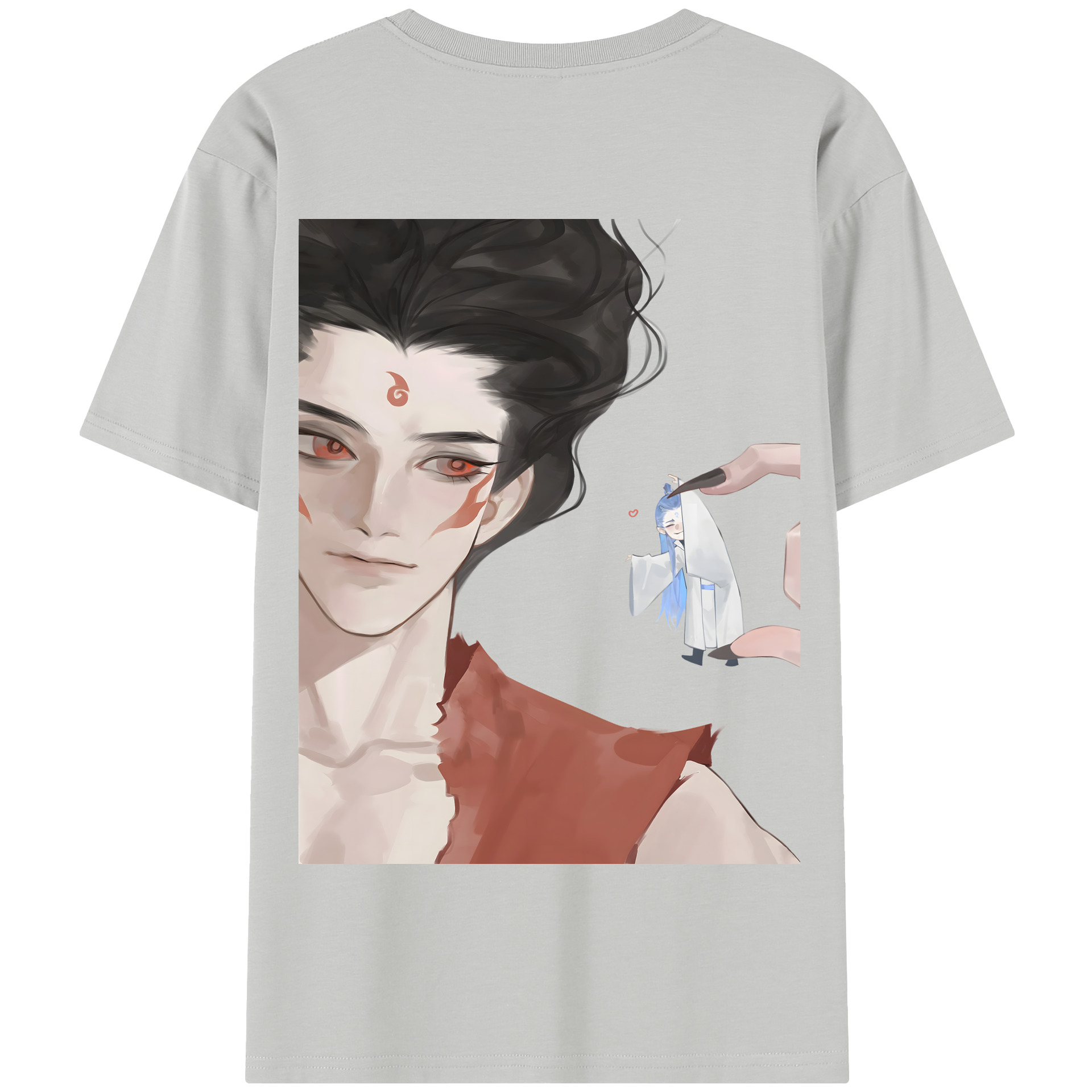 （画像用） Ne Zha 2 ナタ 魔童の大暴れ 綿100％半袖Tシャツ（背面プリント）