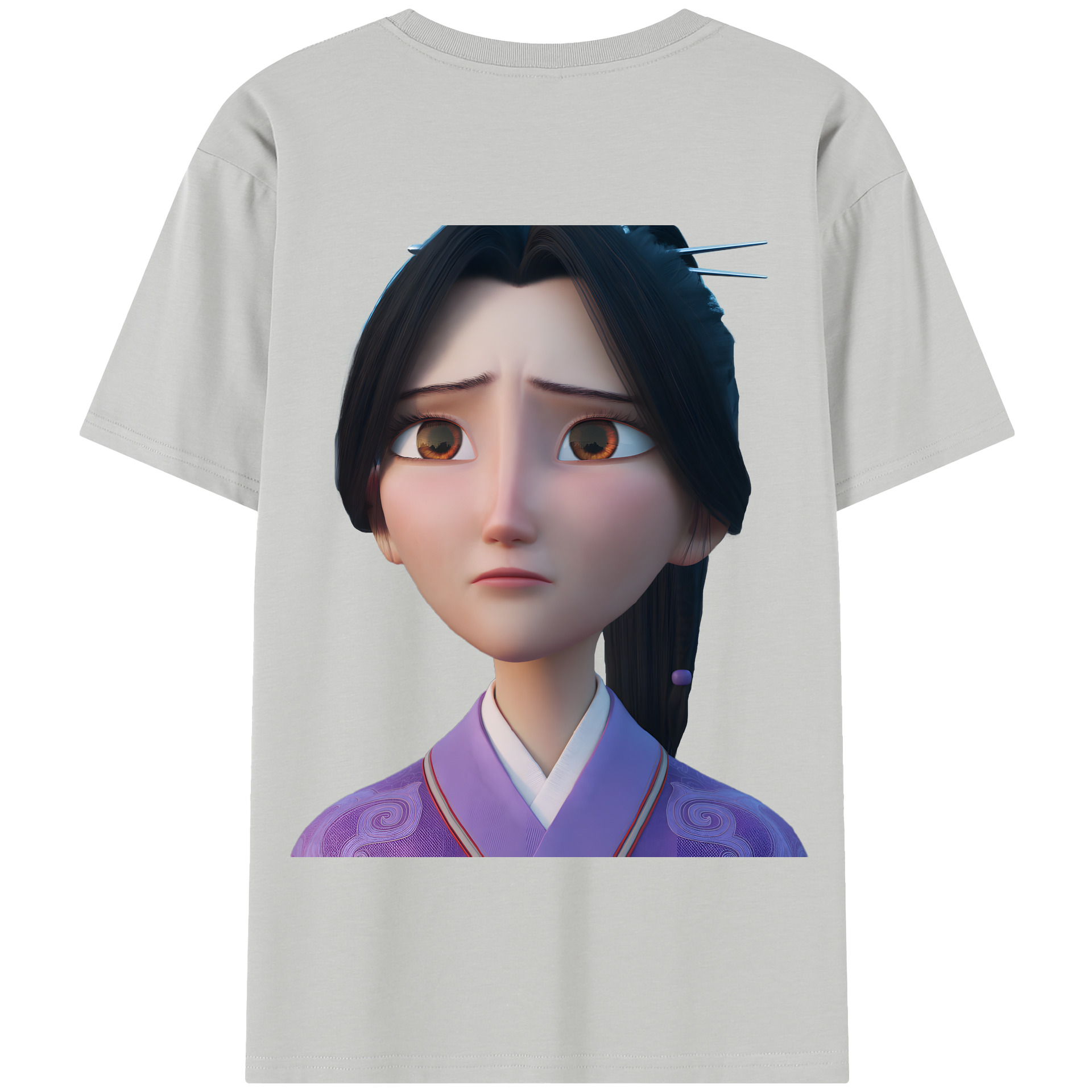 （画像用） Ne Zha 2 ナタ 魔童の大暴れ 綿100％半袖Tシャツ（背面プリント）