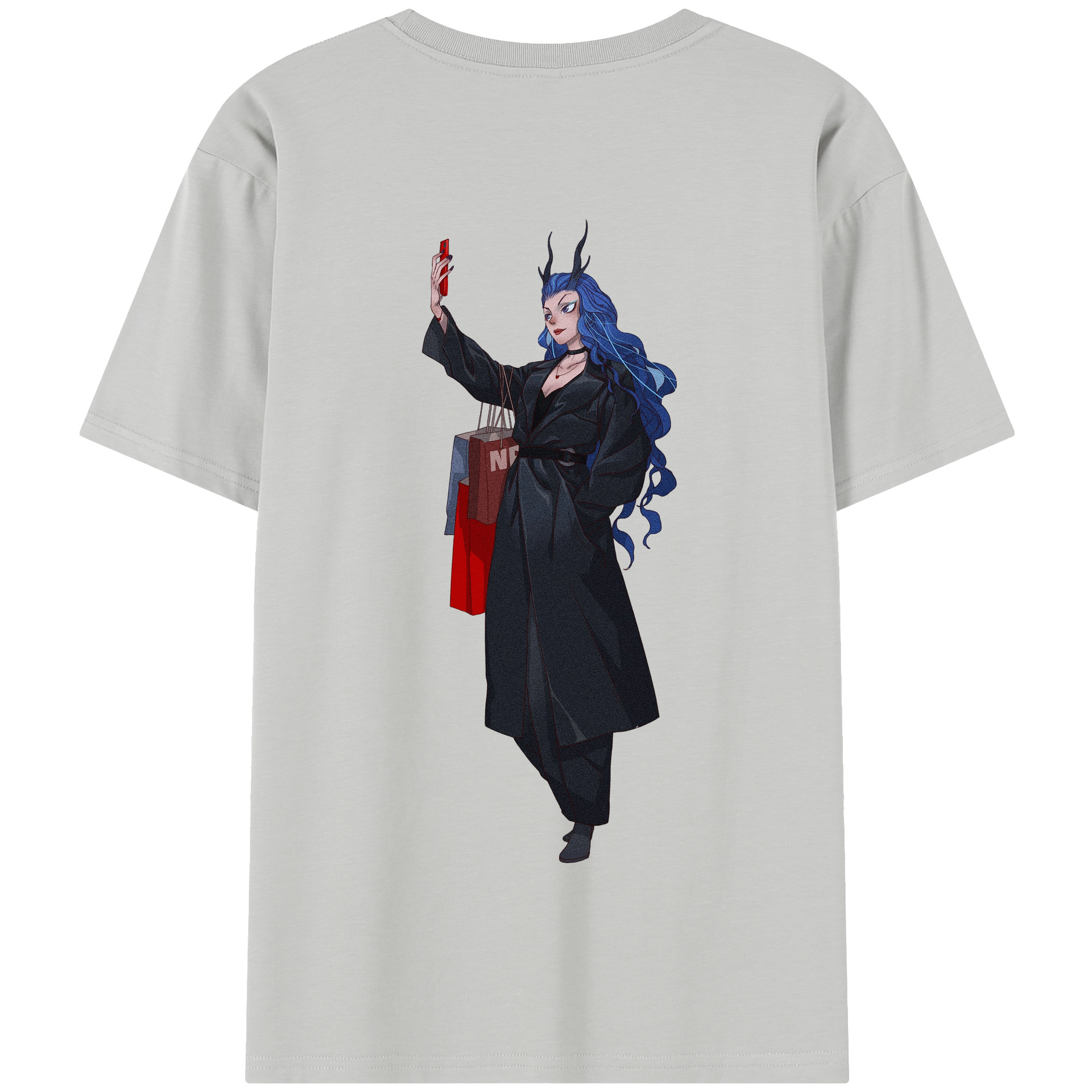 （画像用） Ne Zha 2 ナタ 魔童の大暴れ 綿100％半袖Tシャツ（背面プリント）