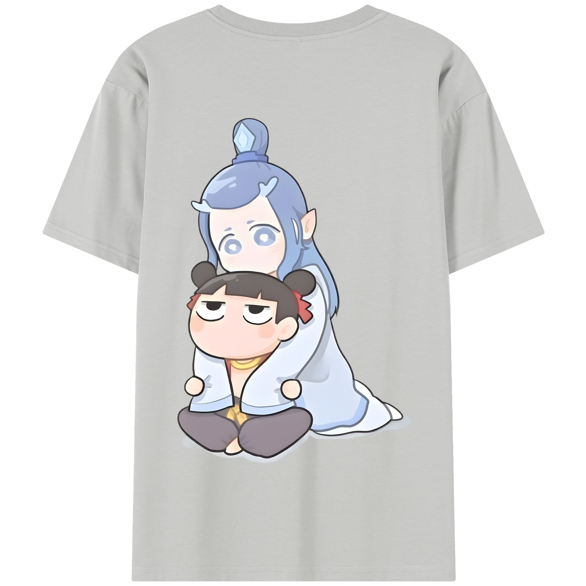 （画像用） Ne Zha 2 ナタ 魔童の大暴れ 綿100％半袖Tシャツ（背面プリント）