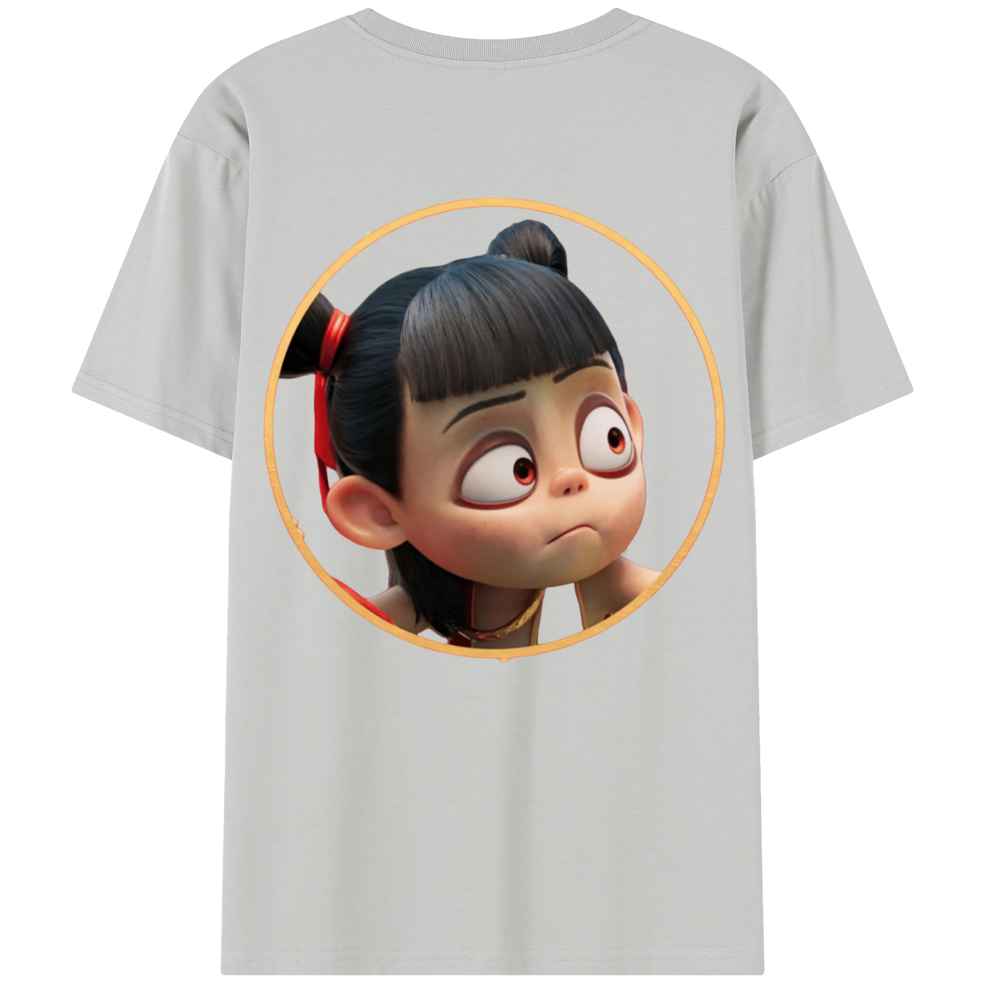 （画像用） Ne Zha 2 ナタ 魔童の大暴れ 綿100％半袖Tシャツ（背面プリント）