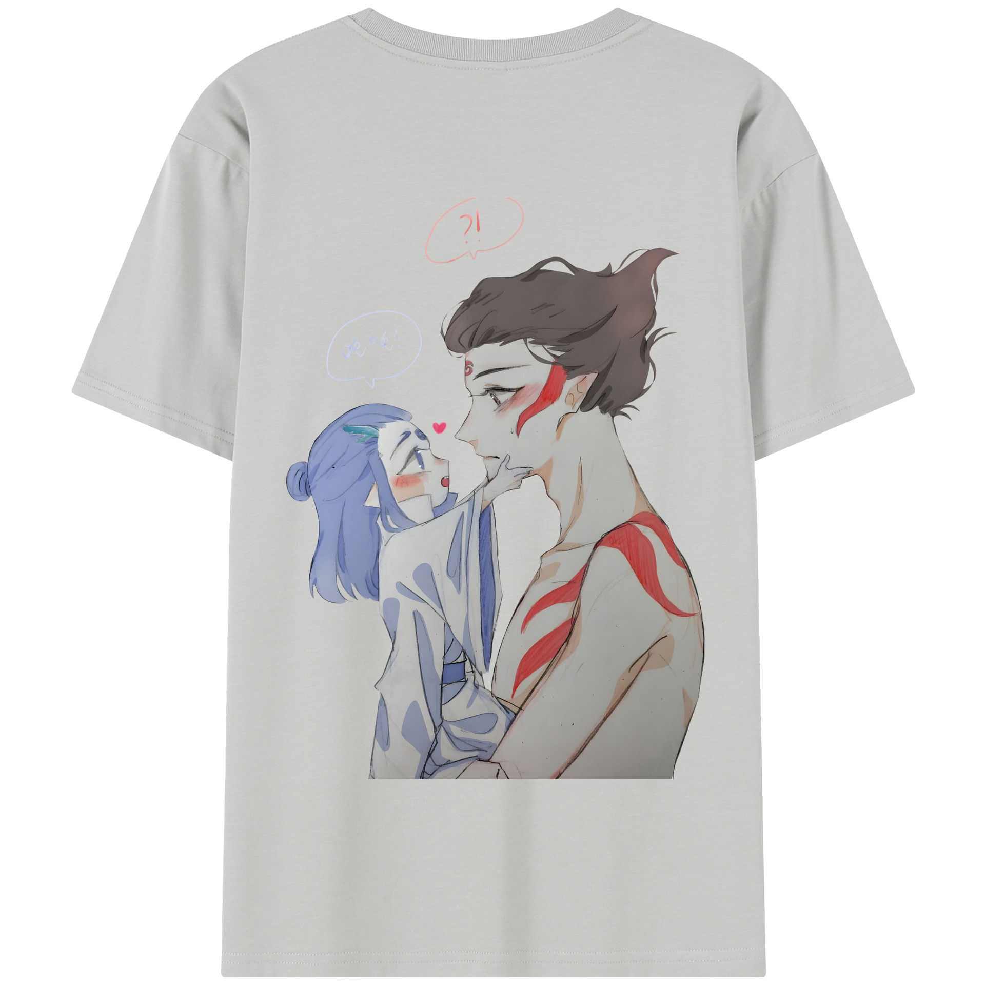 （画像用） Ne Zha 2 ナタ 魔童の大暴れ 綿100％半袖Tシャツ（背面プリント）