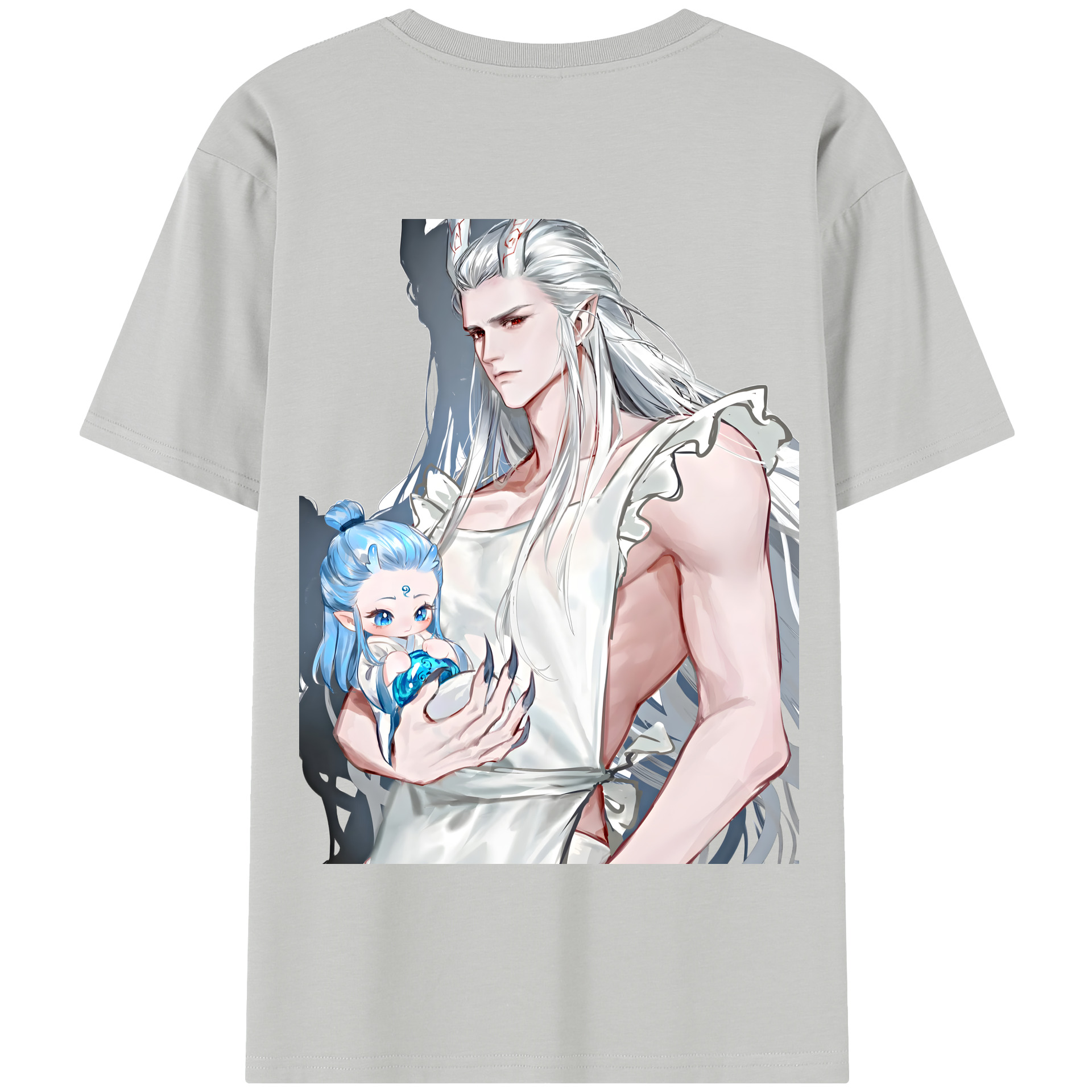 （画像用） Ne Zha 2 ナタ 魔童の大暴れ 綿100％半袖Tシャツ（背面プリント）