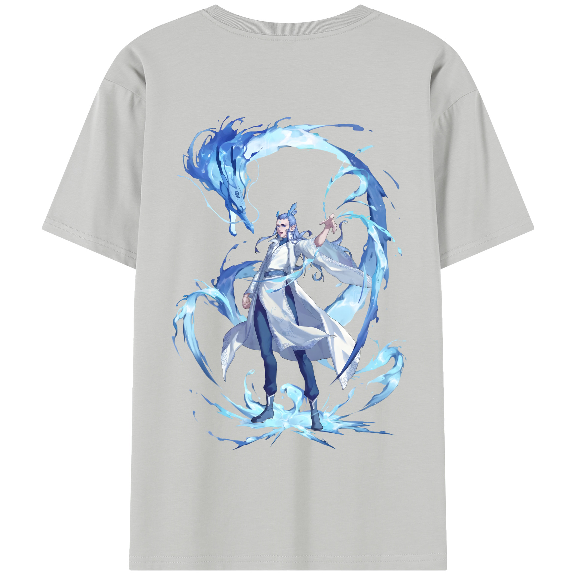 （画像用） Ne Zha 2 ナタ 魔童の大暴れ 綿100％半袖Tシャツ（背面プリント）