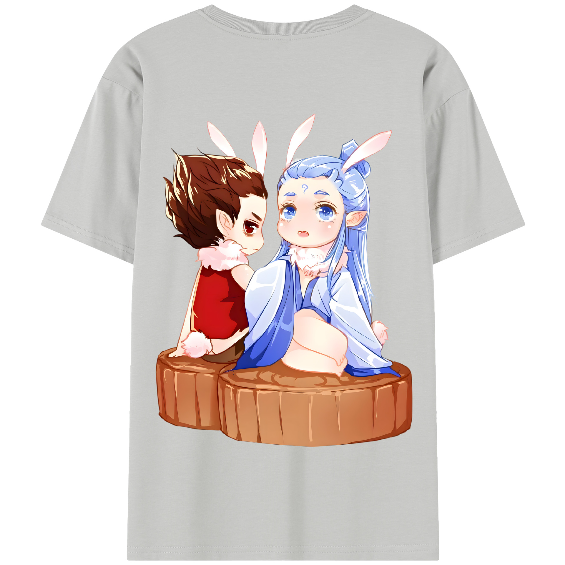 （画像用） Ne Zha 2 ナタ 魔童の大暴れ 綿100％半袖Tシャツ（背面プリント）