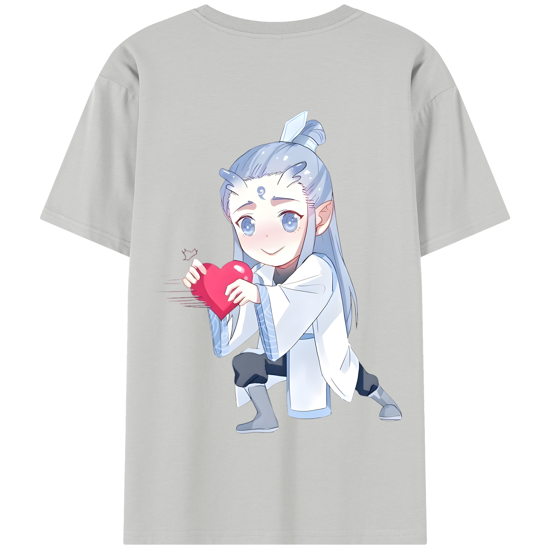 （画像用） Ne Zha 2 ナタ 魔童の大暴れ 綿100％半袖Tシャツ（背面プリント）