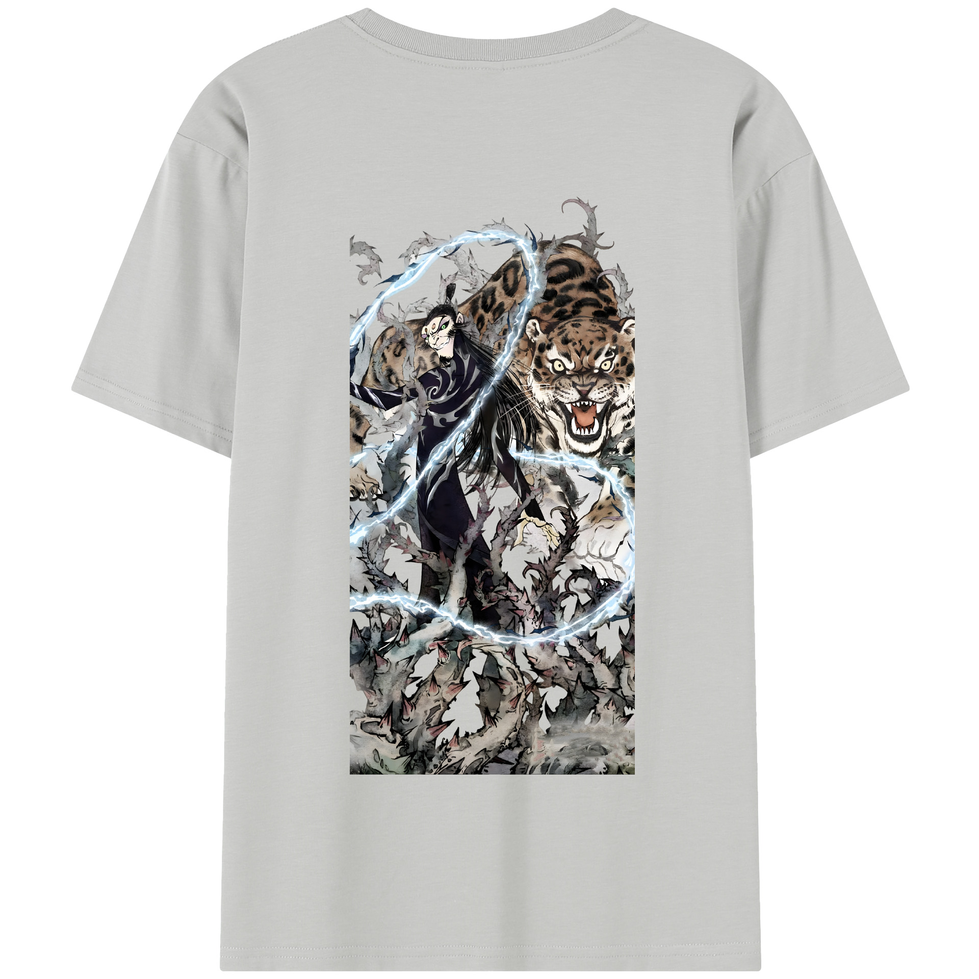 （画像用） Ne Zha 2 ナタ 魔童の大暴れ 綿100％半袖Tシャツ（背面プリント）