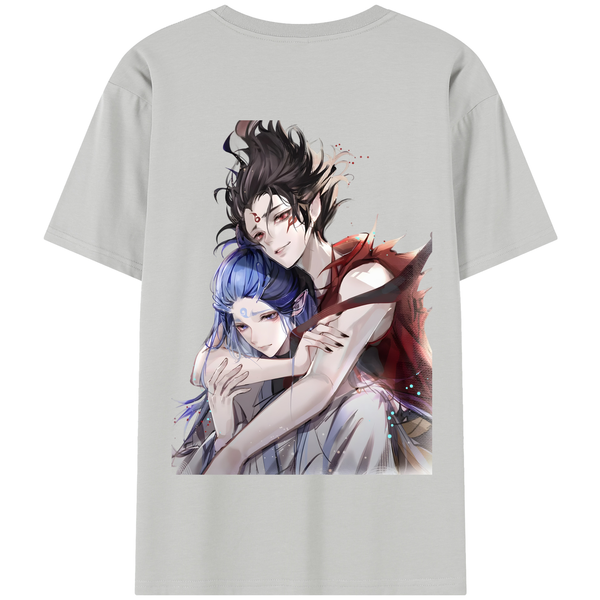 （画像用） Ne Zha 2 ナタ 魔童の大暴れ 綿100％半袖Tシャツ（背面プリント）