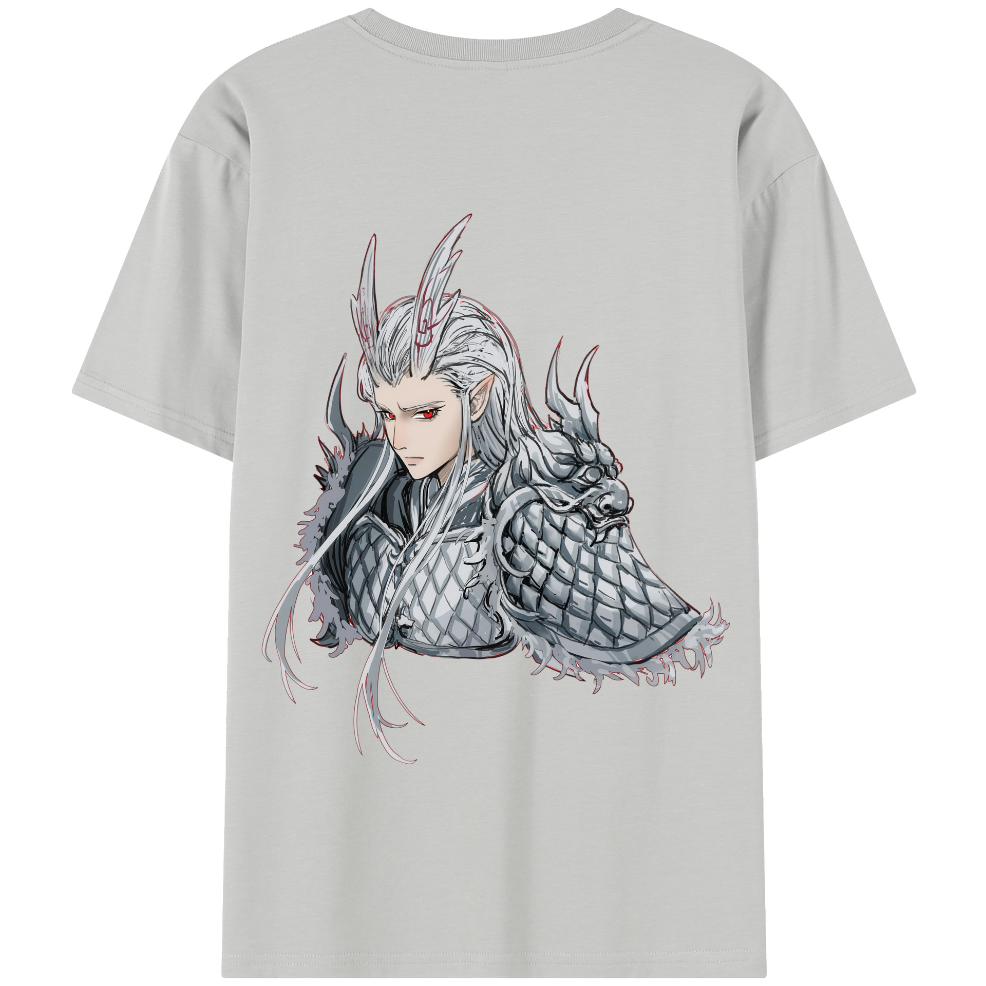 （画像用） Ne Zha 2 ナタ 魔童の大暴れ 綿100％半袖Tシャツ（背面プリント）