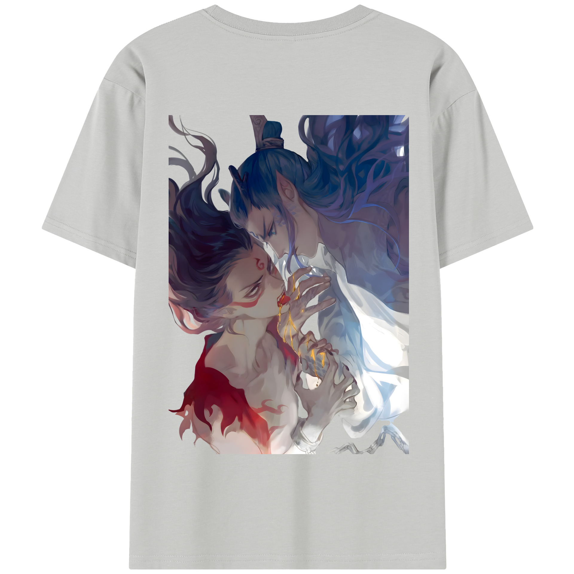 （画像用） Ne Zha 2 ナタ 魔童の大暴れ 綿100％半袖Tシャツ（背面プリント）