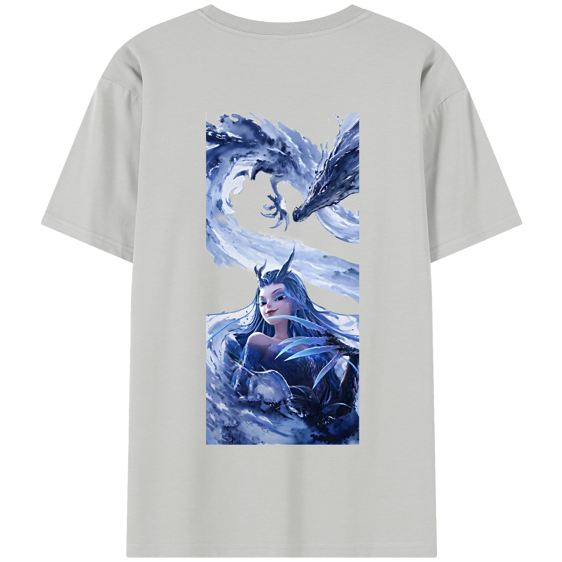 （画像用） Ne Zha 2 ナタ 魔童の大暴れ 綿100％半袖Tシャツ（背面プリント）