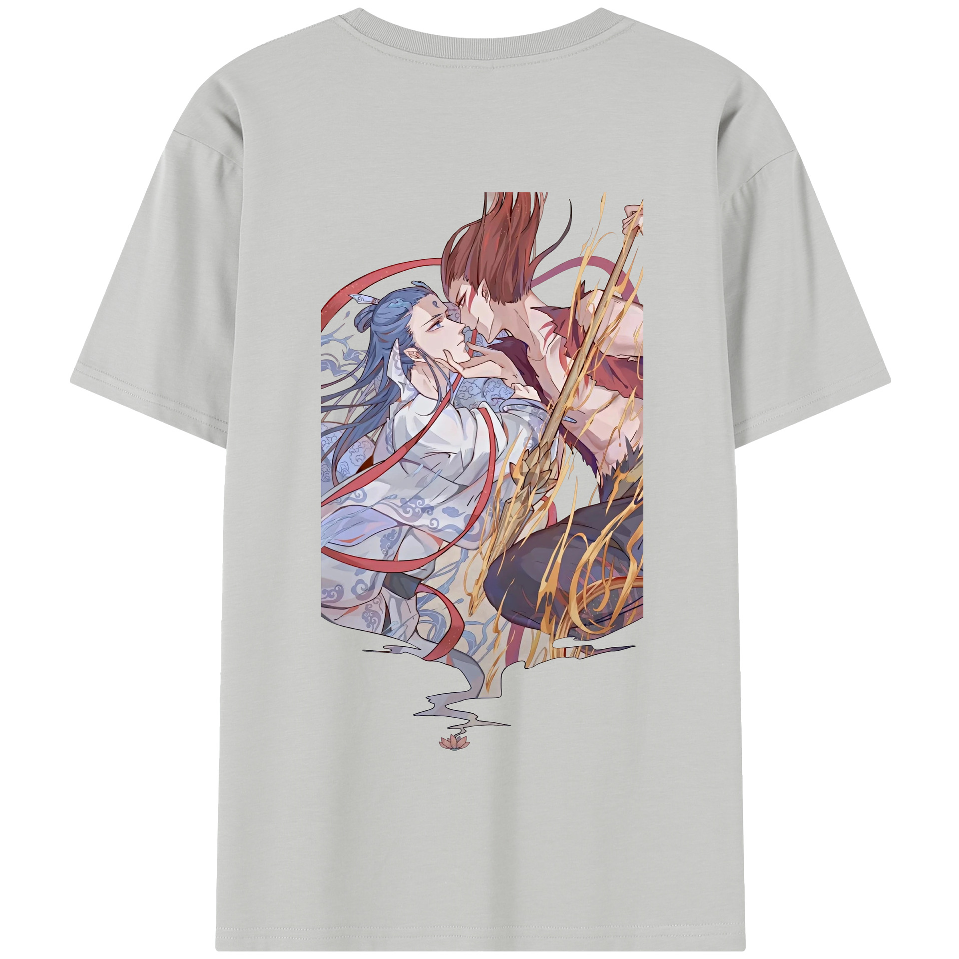 （画像用） Ne Zha 2 ナタ 魔童の大暴れ 綿100％半袖Tシャツ（背面プリント）