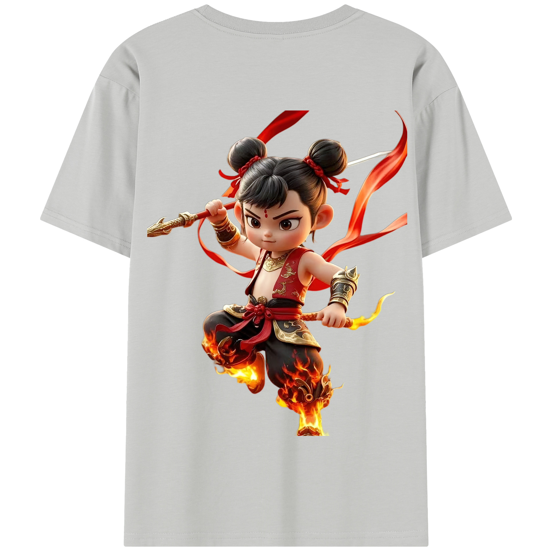 Ne Zha 2 ナタ 魔童の大暴れ 綿100％半袖Tシャツ（背面プリント）