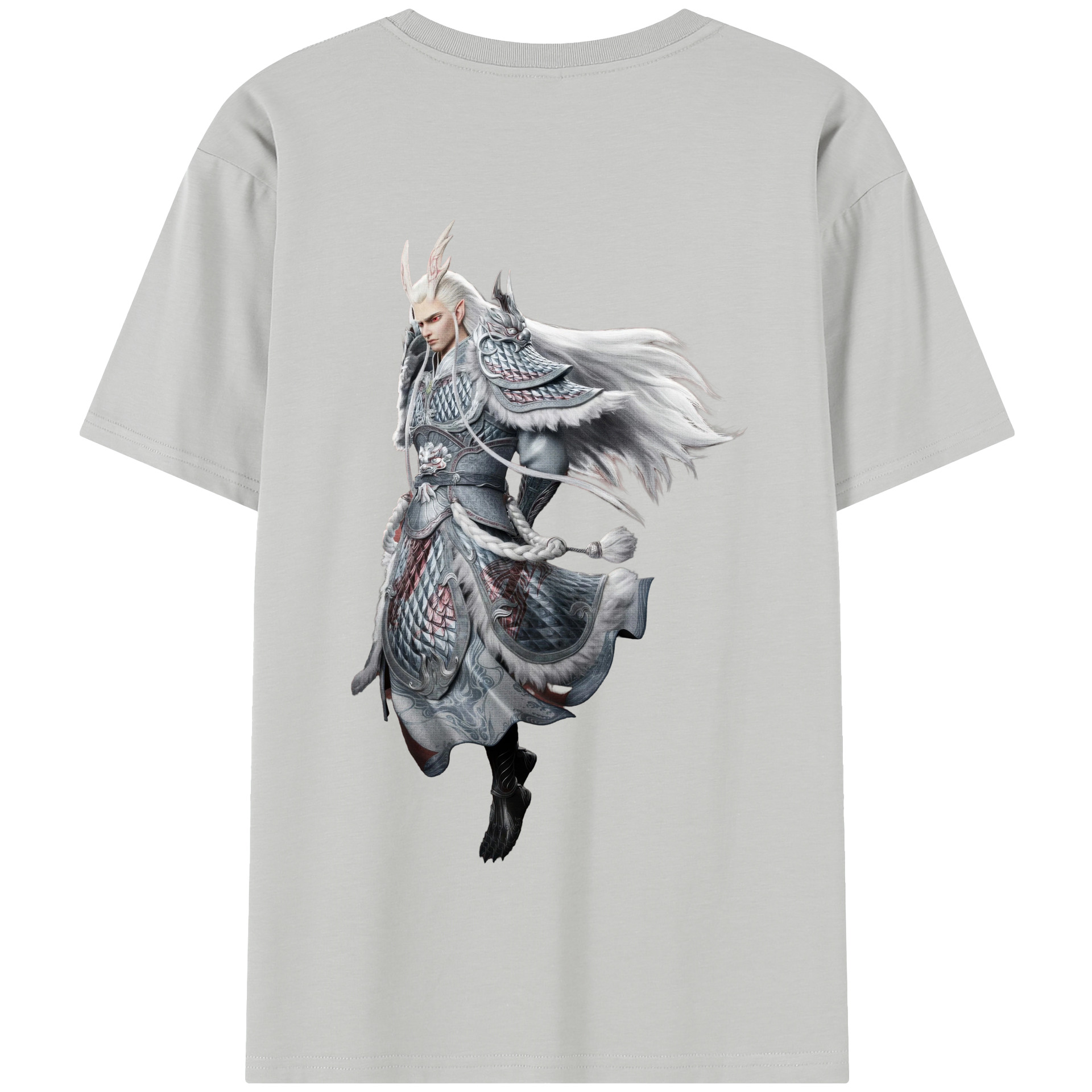 （画像用） Ne Zha 2 ナタ 魔童の大暴れ 綿100％半袖Tシャツ（背面プリント）