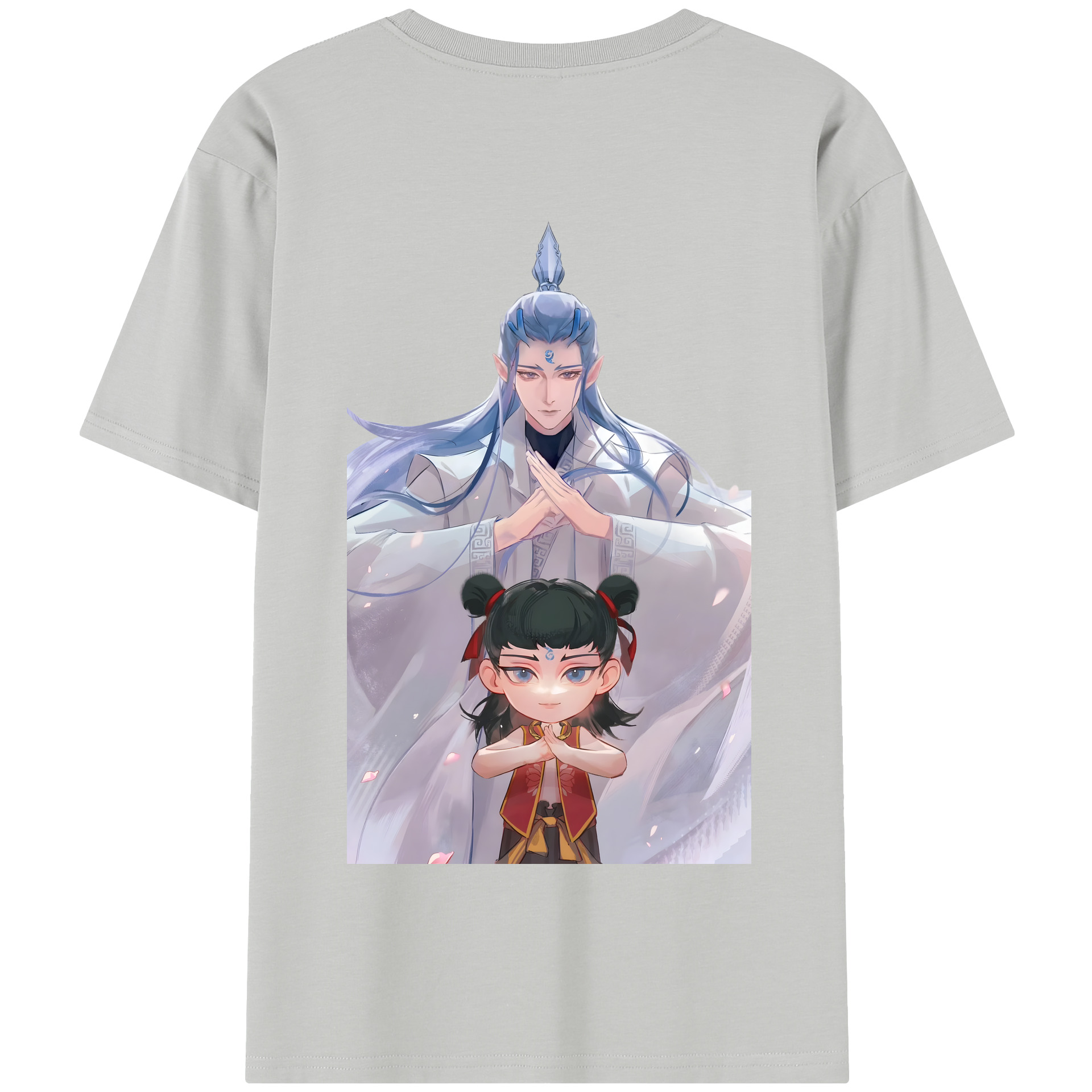 （画像用） Ne Zha 2 ナタ 魔童の大暴れ 綿100％半袖Tシャツ（背面プリント）