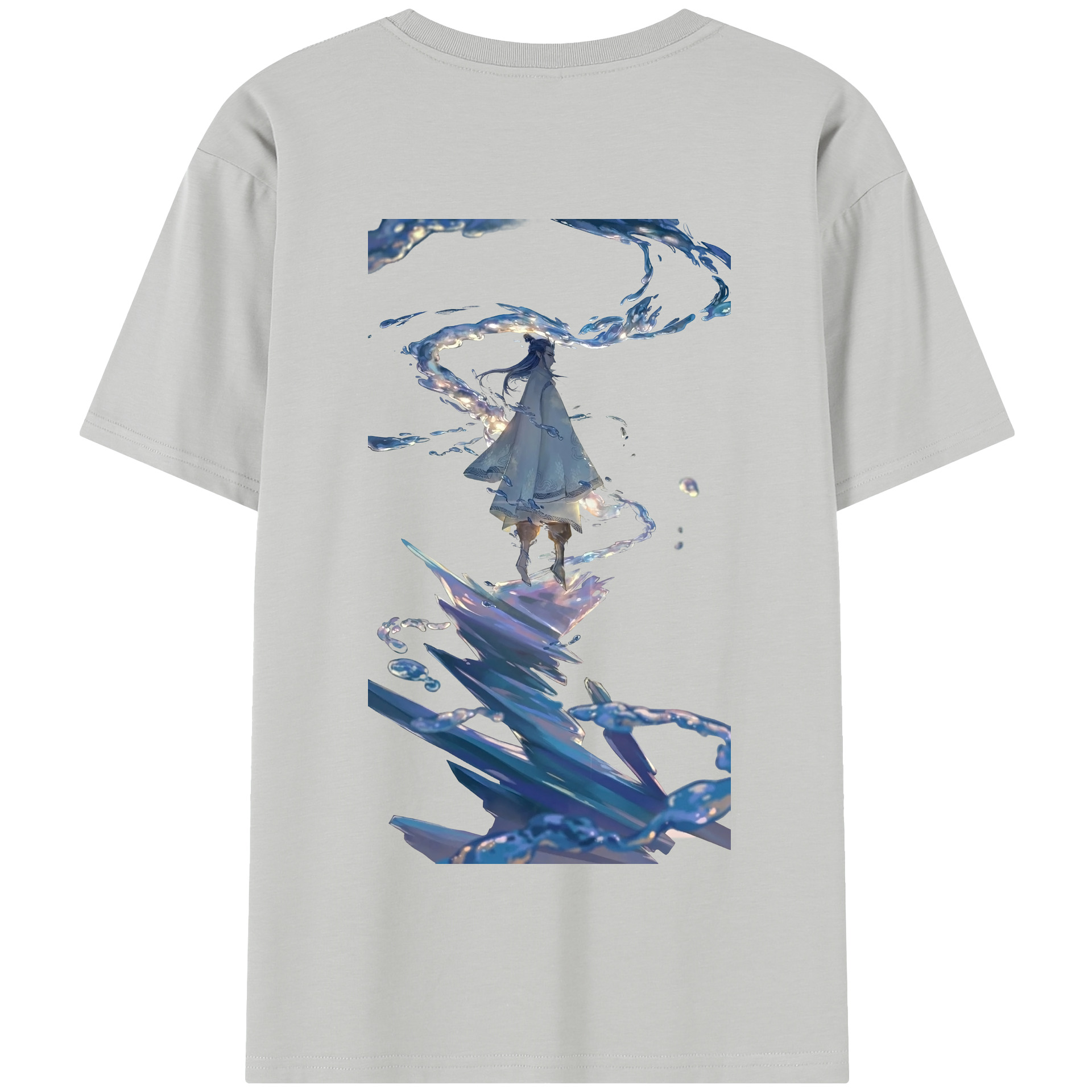 （画像用） Ne Zha 2 ナタ 魔童の大暴れ 綿100％半袖Tシャツ（背面プリント）