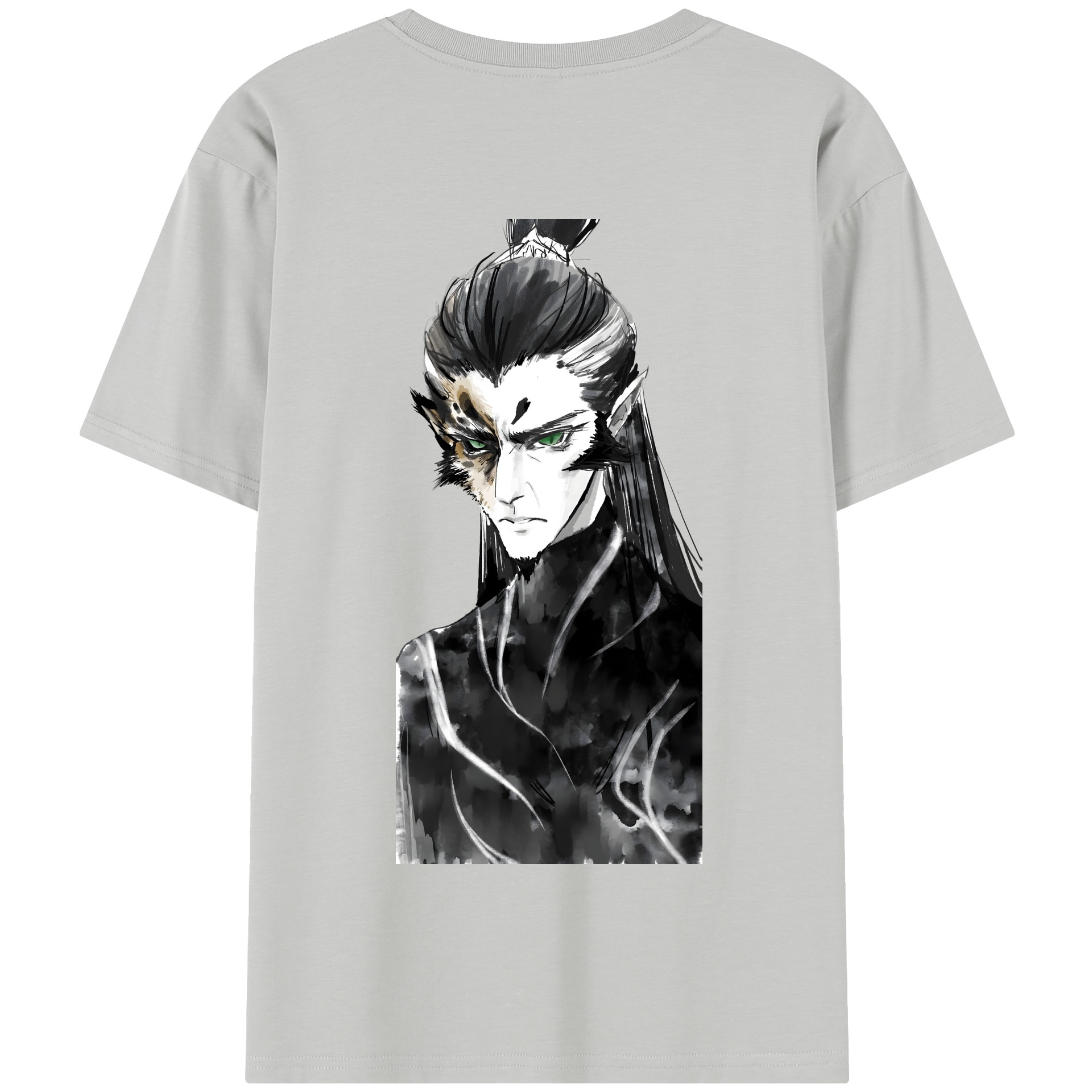 （画像用） Ne Zha 2 ナタ 魔童の大暴れ 綿100％半袖Tシャツ（背面プリント）