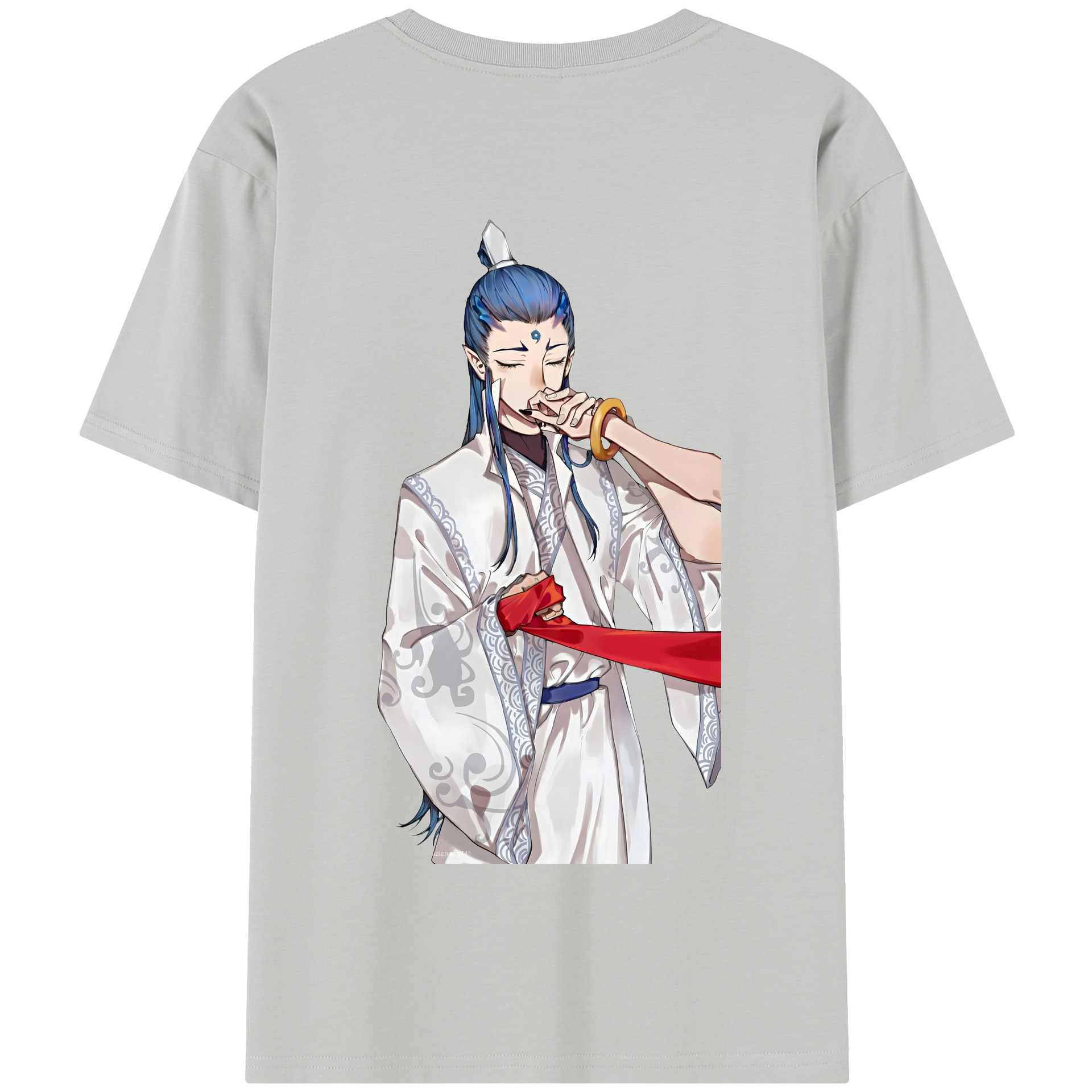 （画像用） Ne Zha 2 ナタ 魔童の大暴れ 綿100％半袖Tシャツ（背面プリント）
