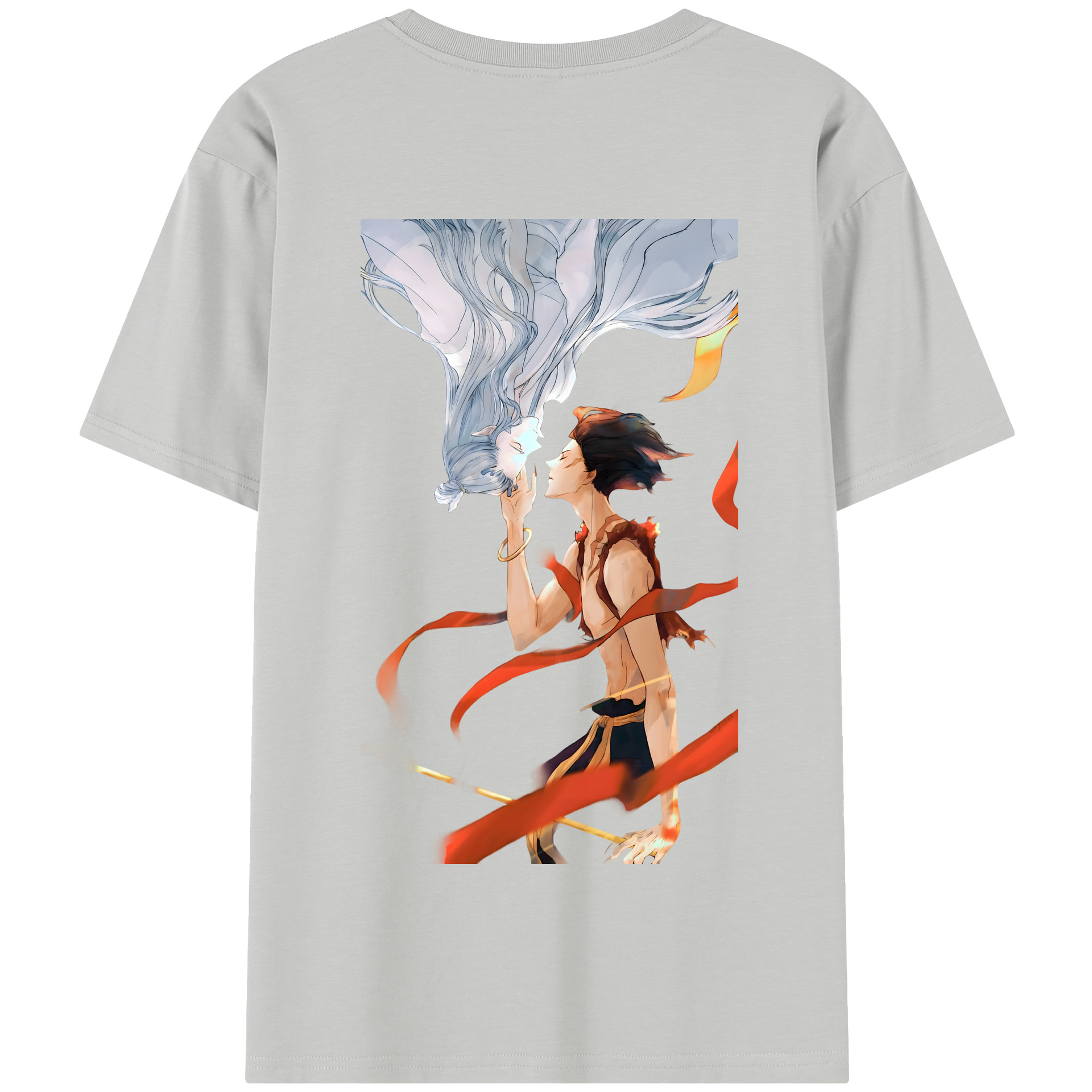 （画像用） Ne Zha 2 ナタ 魔童の大暴れ 綿100％半袖Tシャツ（背面プリント）