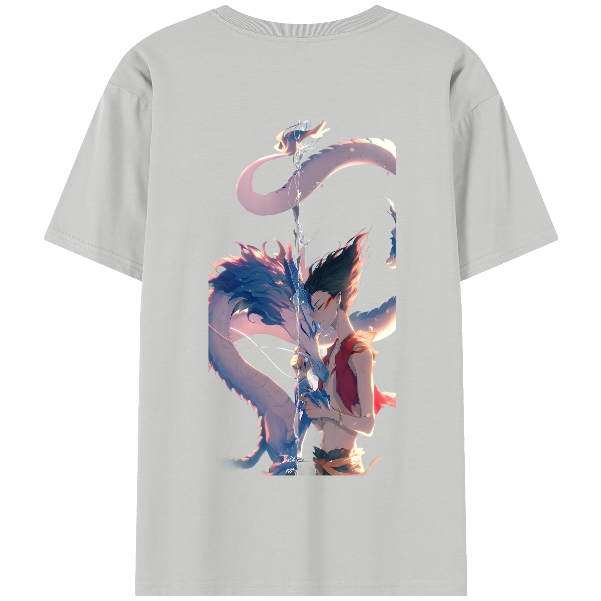 （画像用） Ne Zha 2 ナタ 魔童の大暴れ 綿100％半袖Tシャツ（背面プリント）