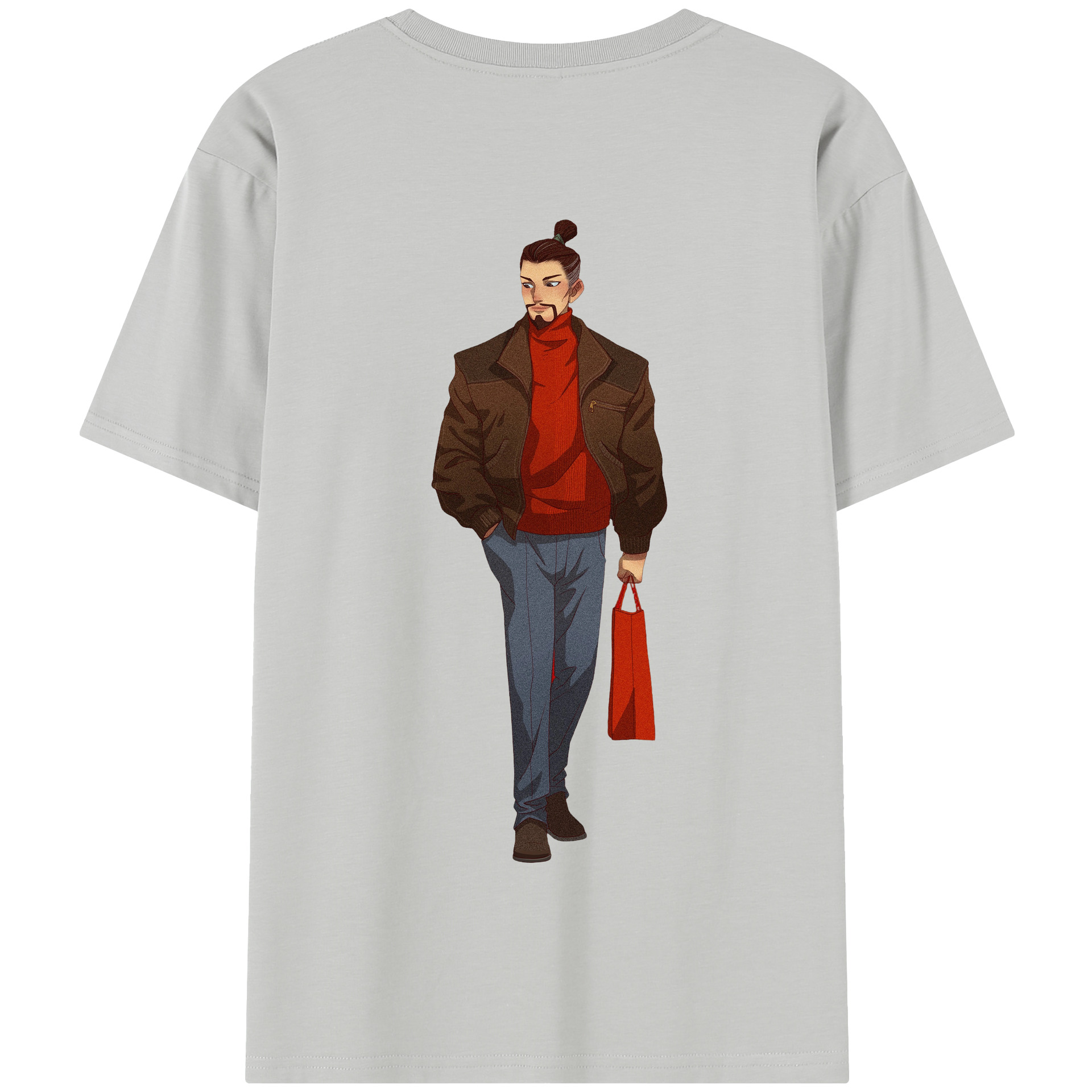 （画像用） Ne Zha 2 ナタ 魔童の大暴れ 綿100％半袖Tシャツ（背面プリント）