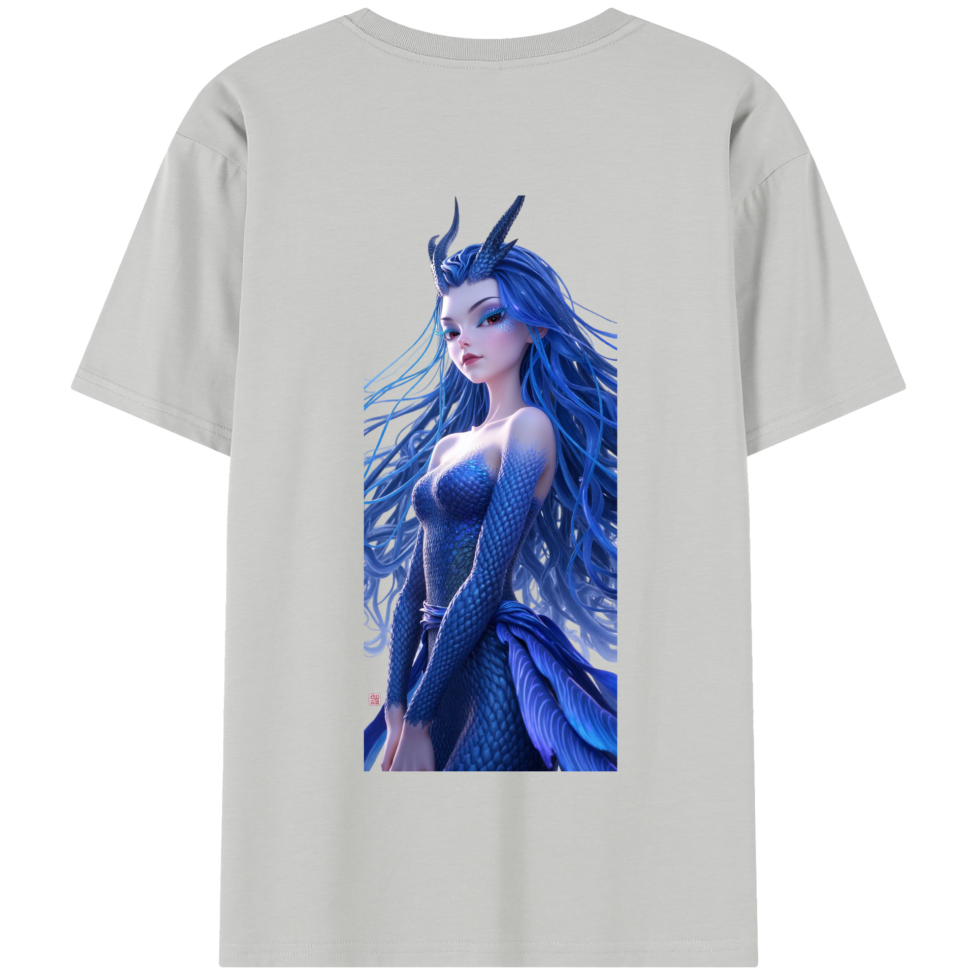 （画像用） Ne Zha 2 ナタ 魔童の大暴れ 綿100％半袖Tシャツ（背面プリント）
